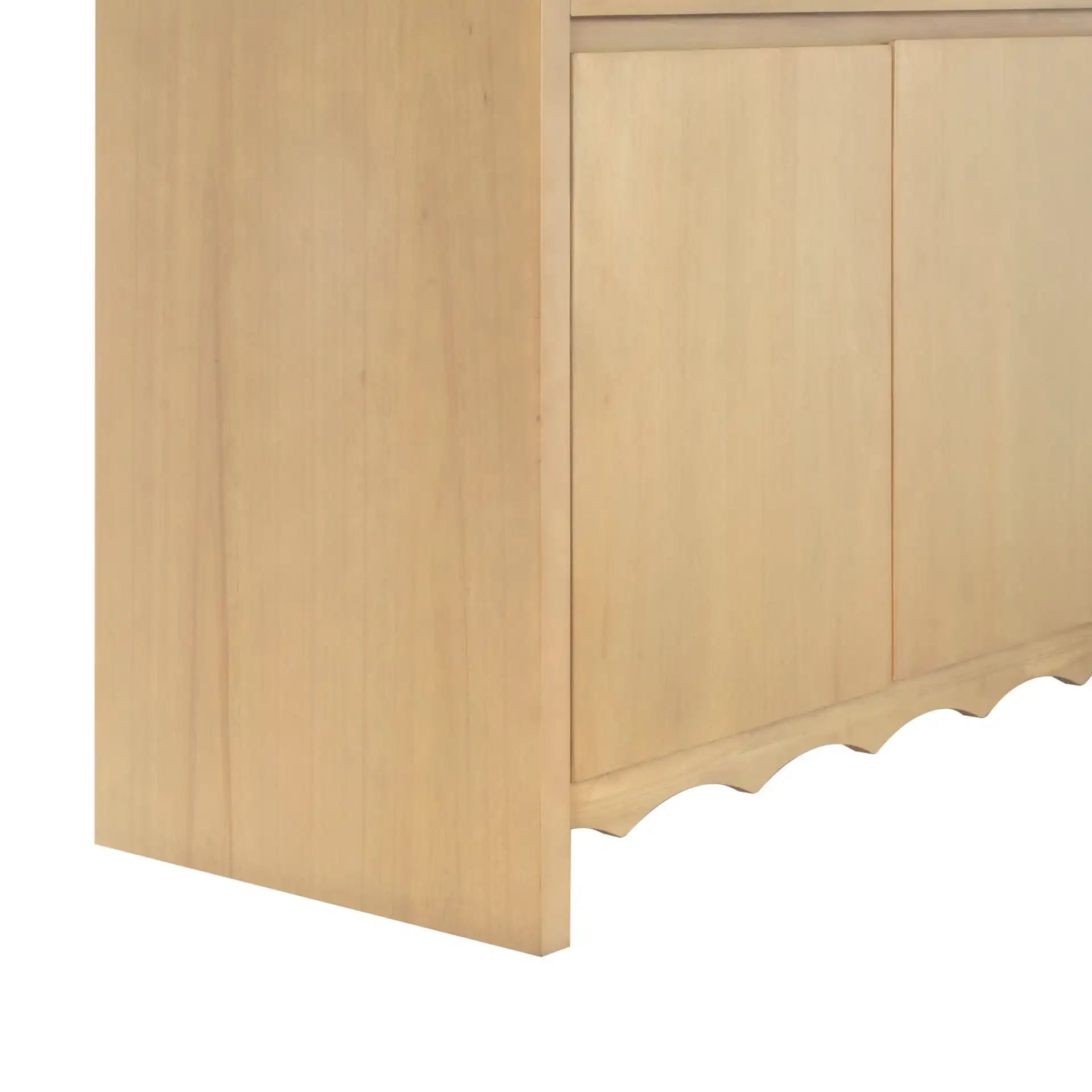 Rhylee Four-Door Wood Sideboard in Natural, detail view