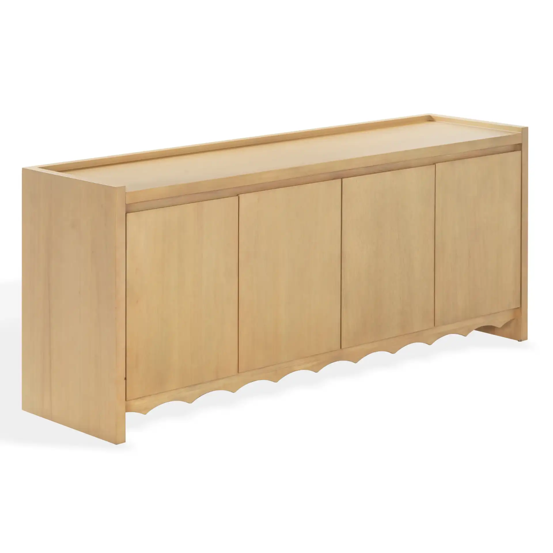 Rhylee Four-Door Wood Sideboard in Natural, detail view