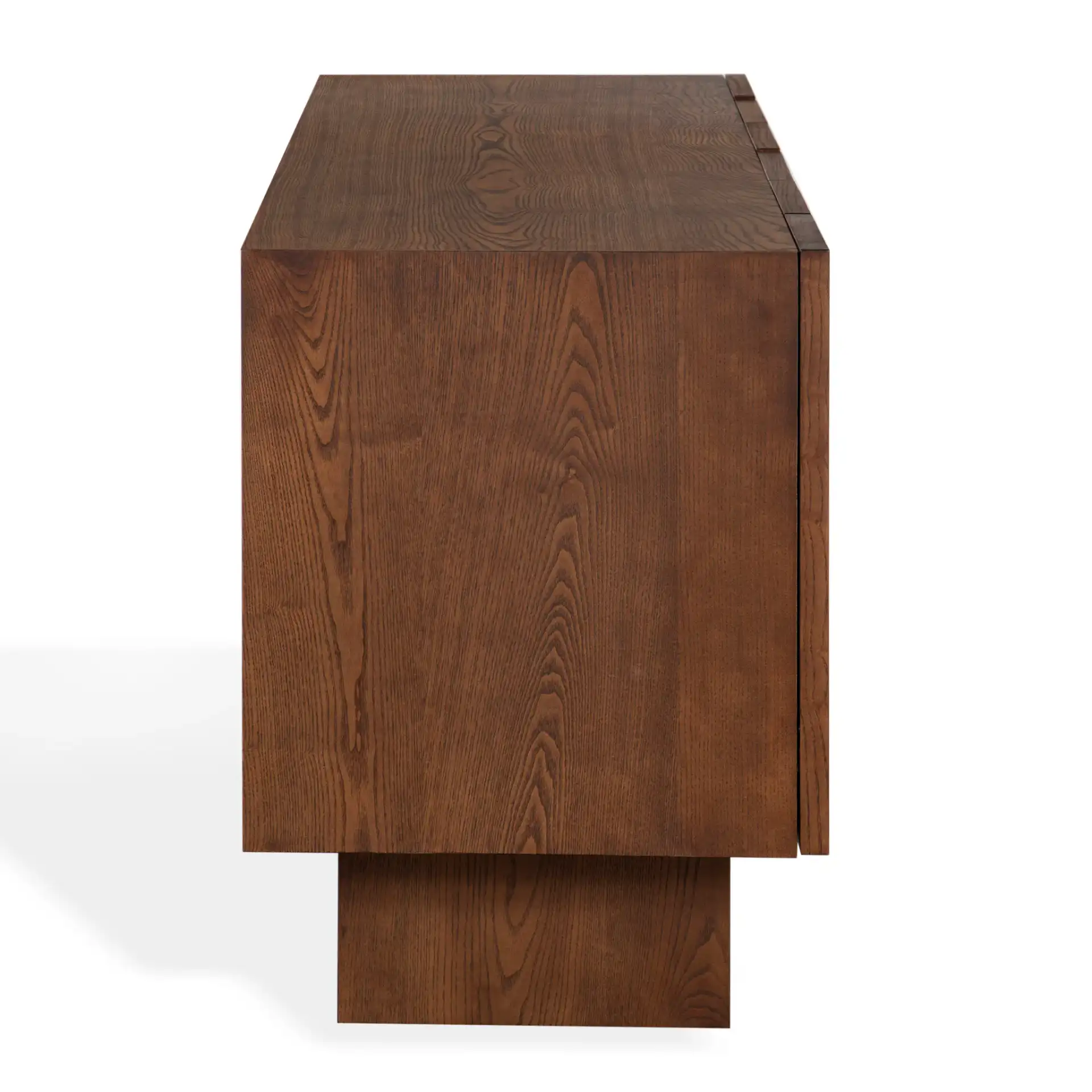 Bethandria Six-Door Wood Sideboard in Walnut, detail view