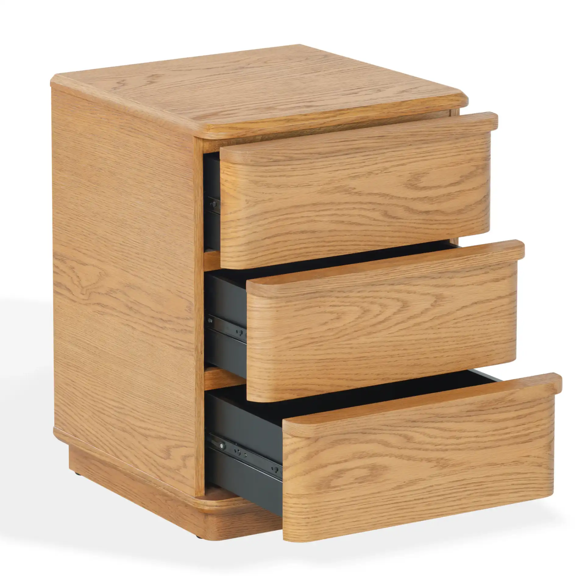 Guillermo Three-Drawer Nightstand in Natural, detail view