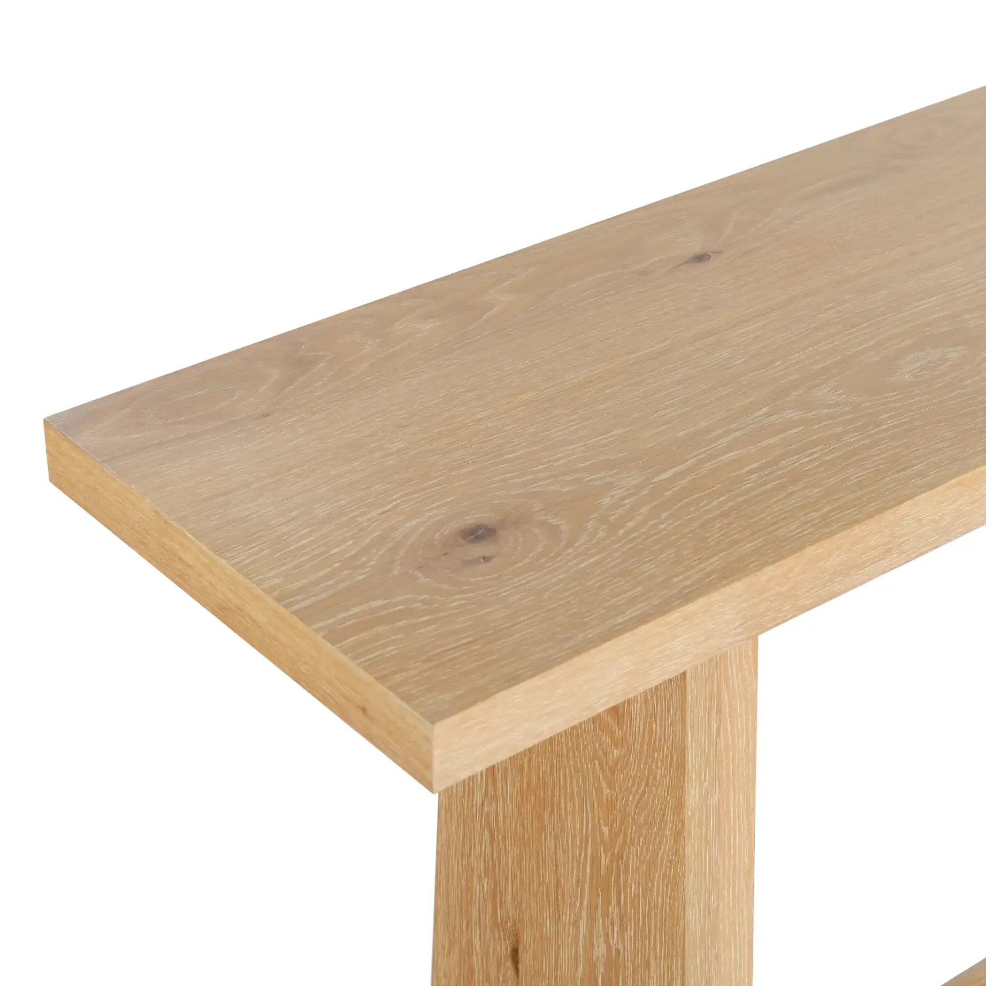 Maliq Wood Console Table in Natural in a styled room
