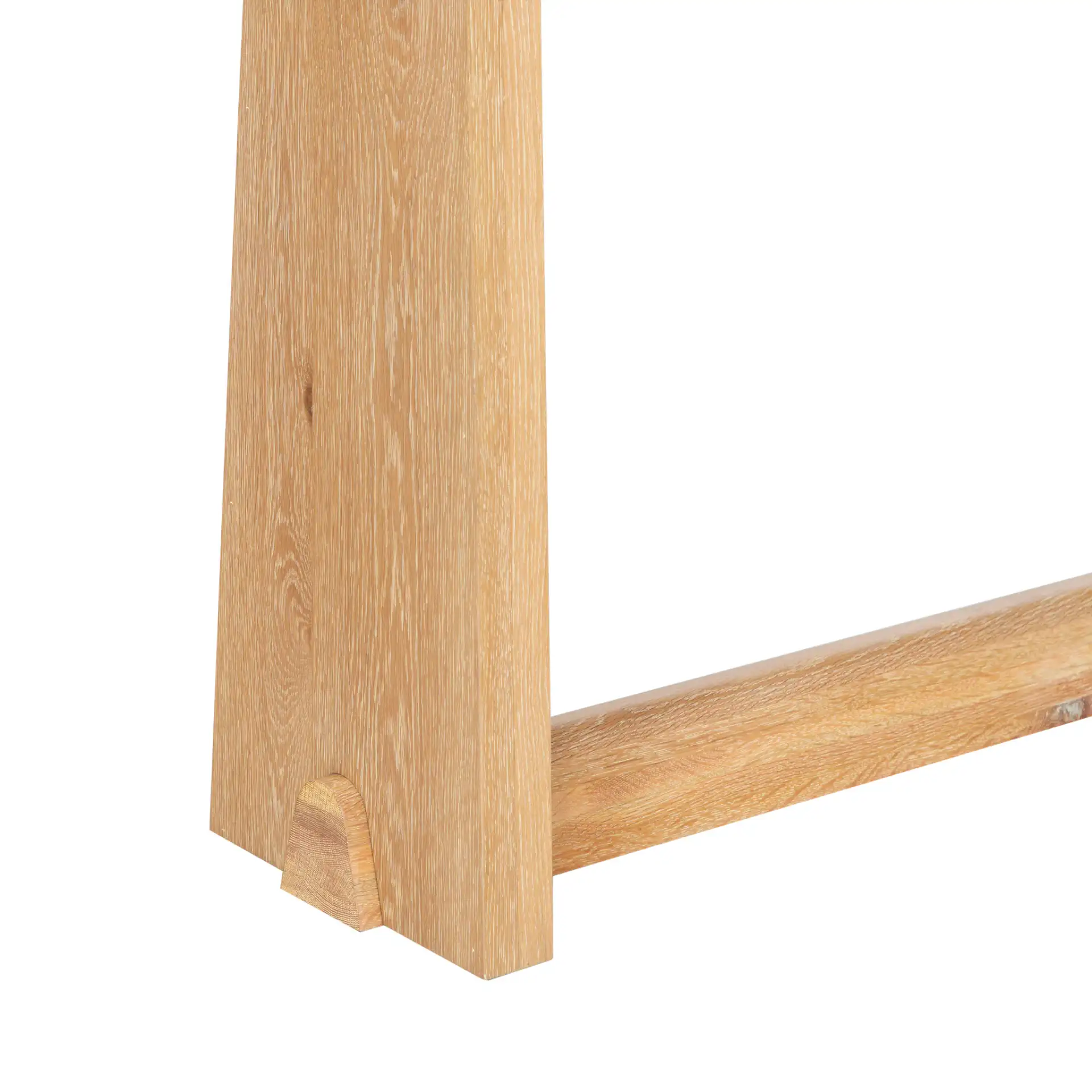Maliq Wood Console Table in Natural, detail view