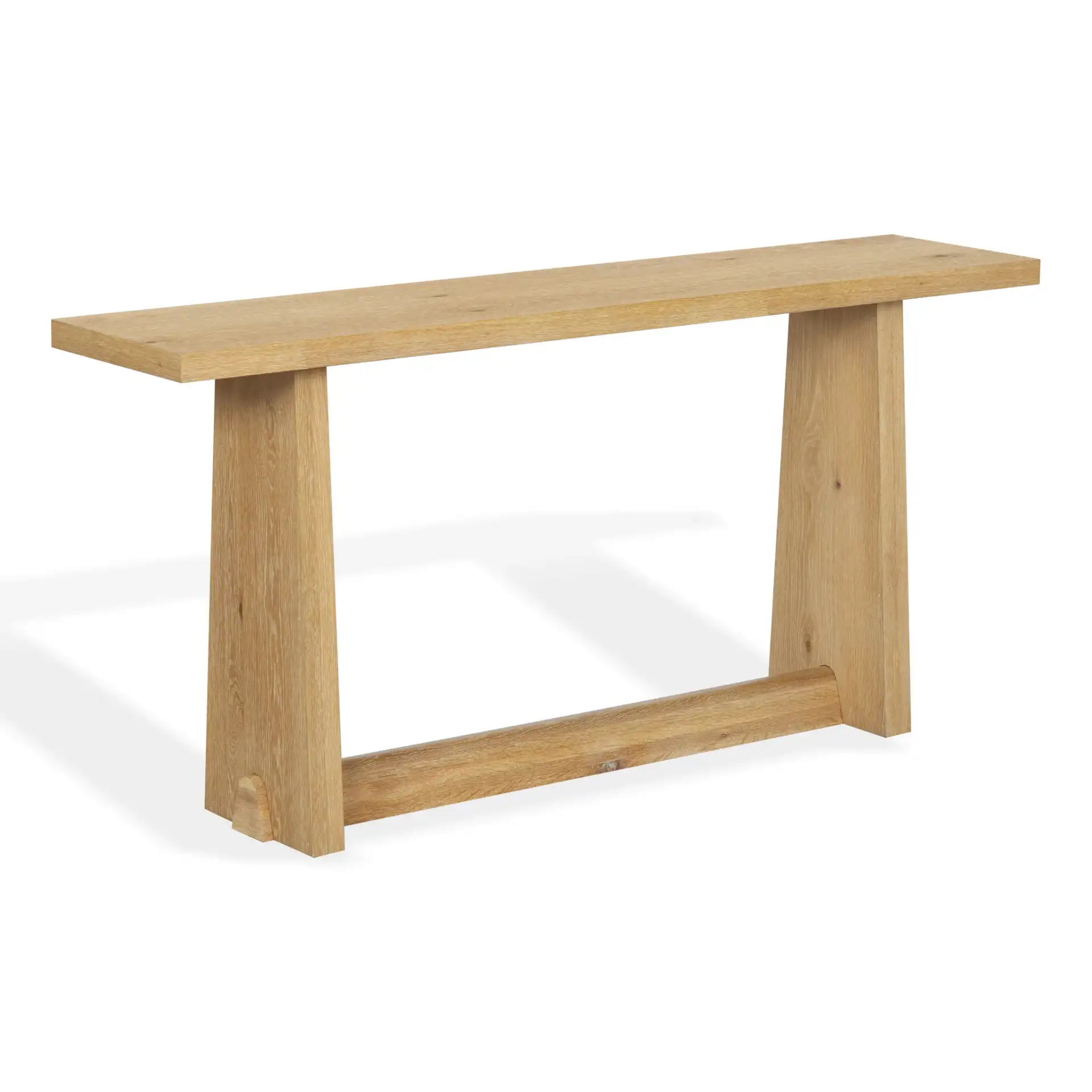 Maliq Wood Console Table in Natural, detail view