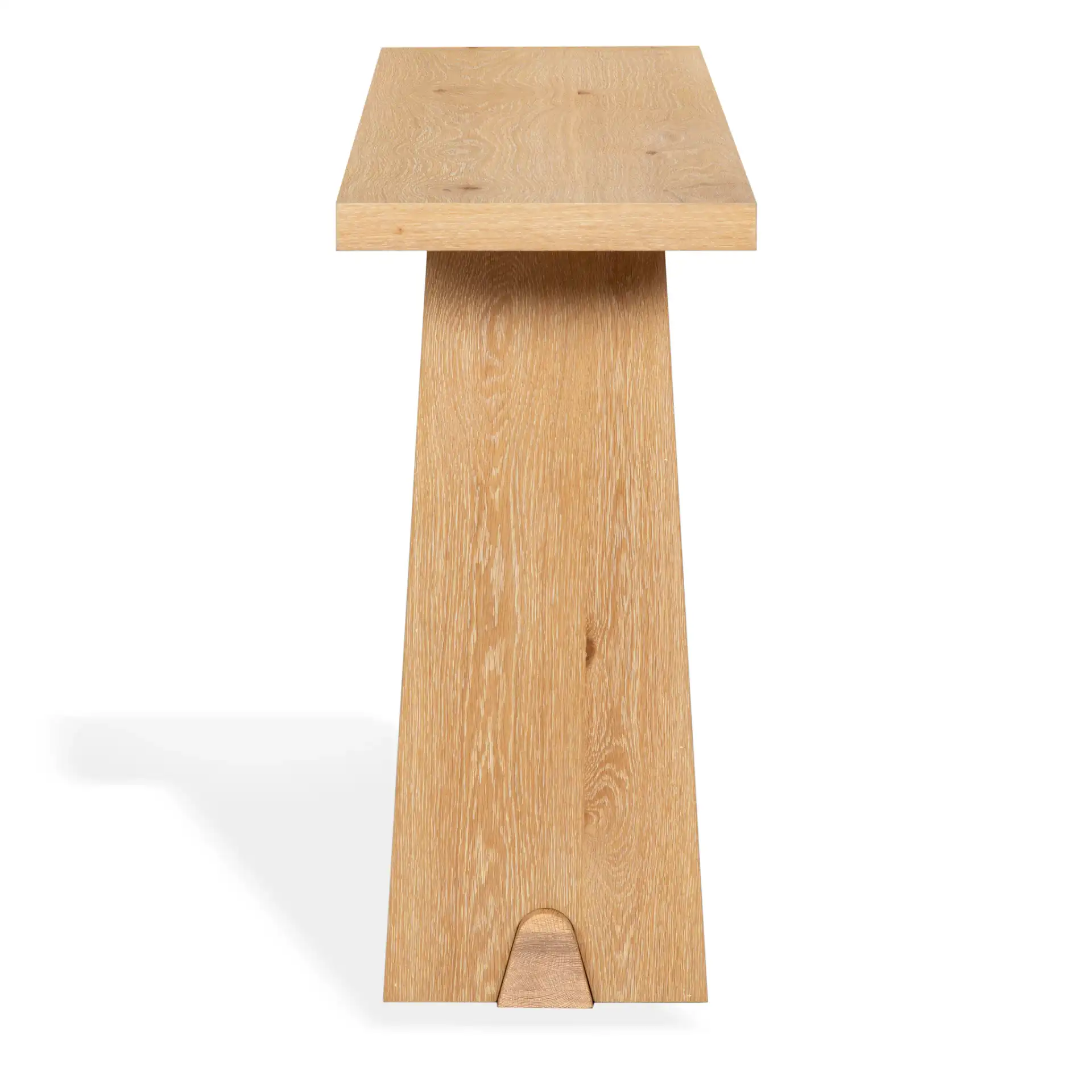 Maliq Wood Console Table in Natural, detail view