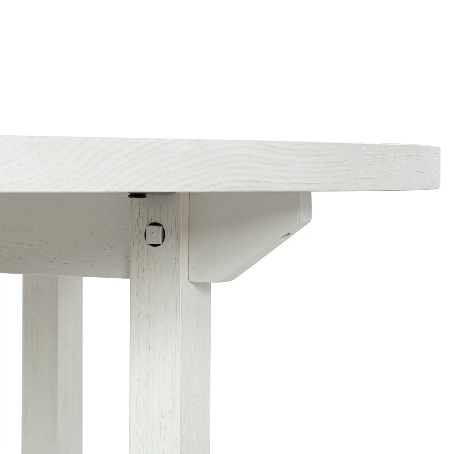 Clarastella Round Wood Dining Table in White in a styled room