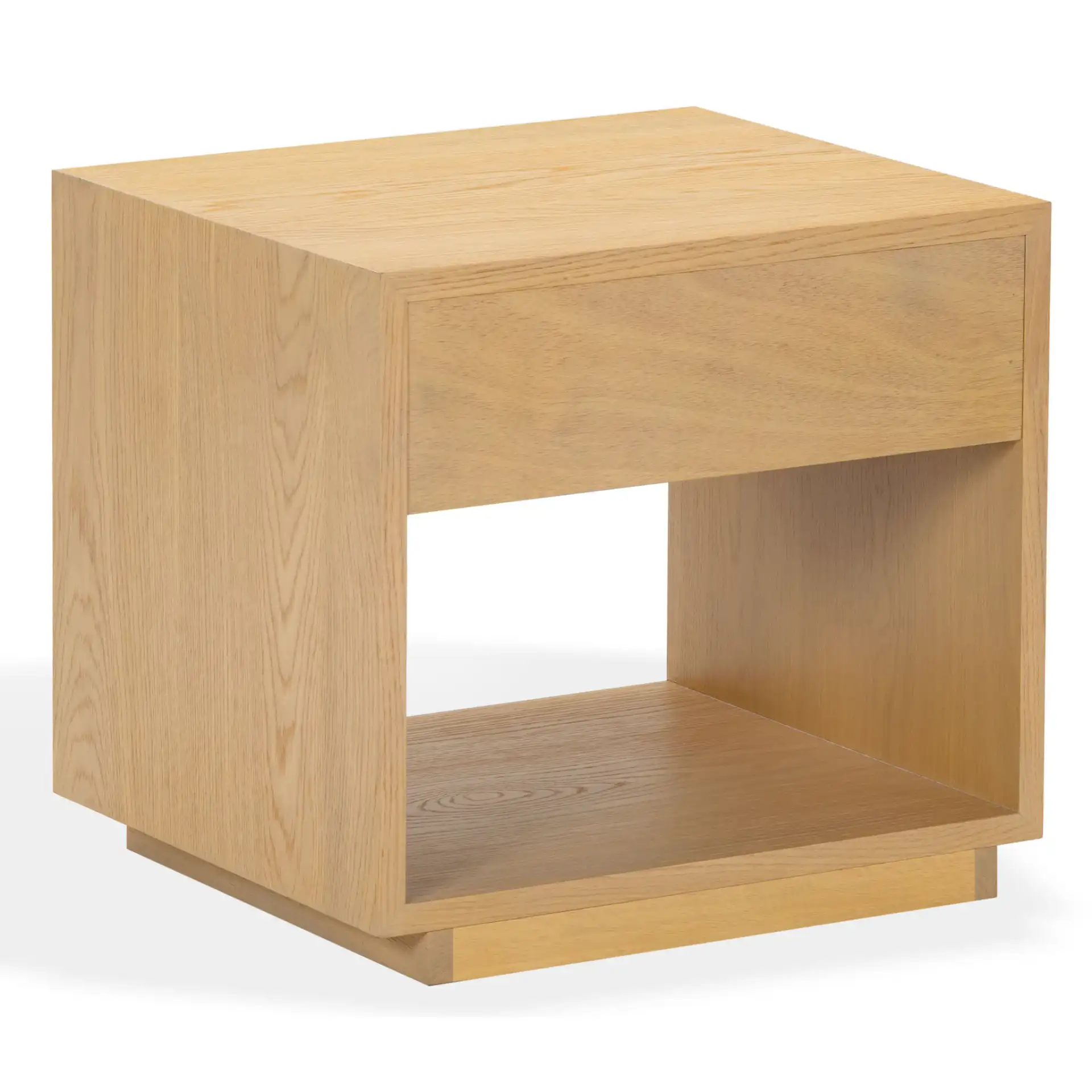 Gabribecca One-Drawer Nightstand in Greige Oak, detail view