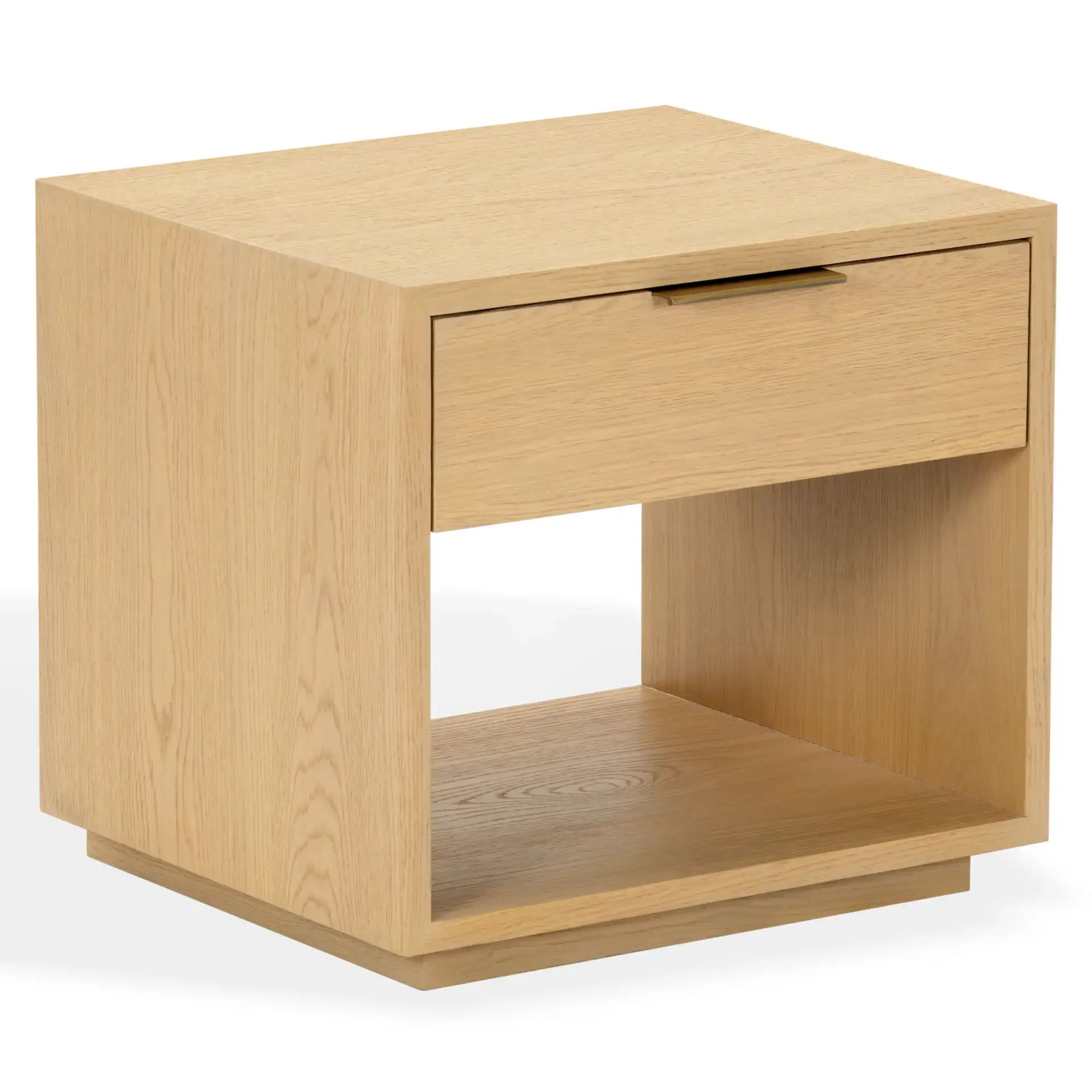 Gabribecca One-Drawer Nightstand in Greige Oak, detail view