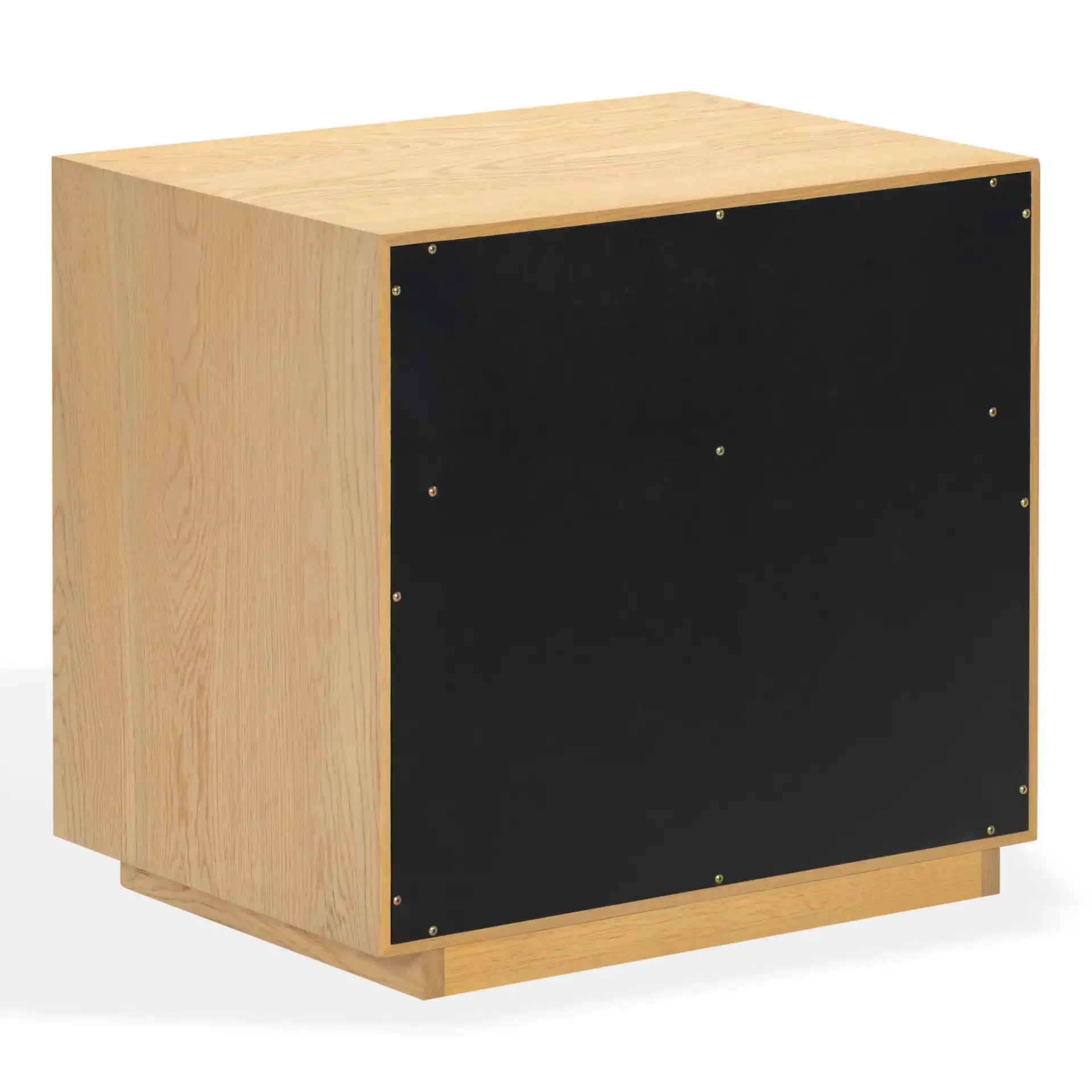 Gabribecca Two-Drawer Nightstand in Greige Oak, detail view