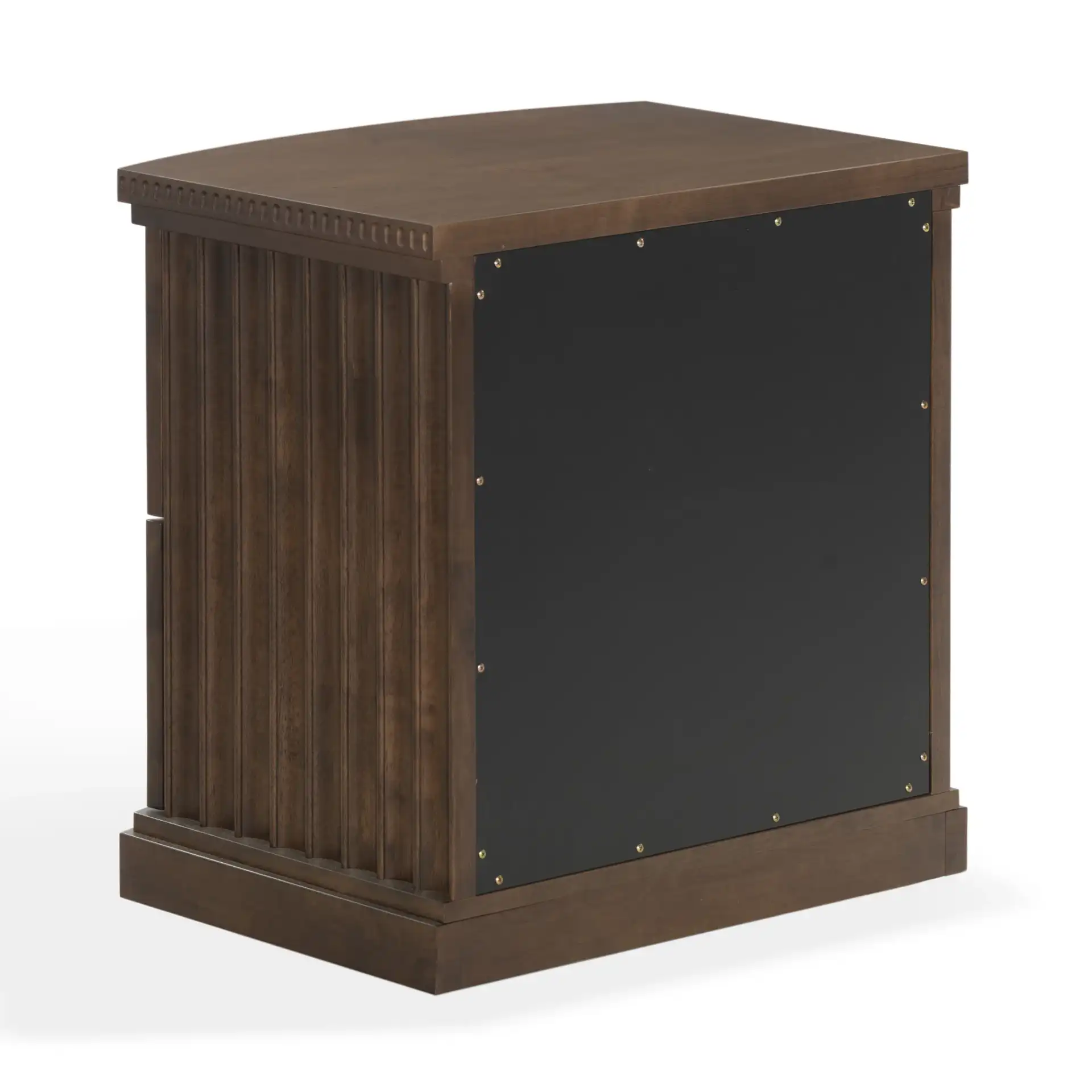 Dunne Fluted Drawer Front Nightstand in Dark Walnut, detail view
