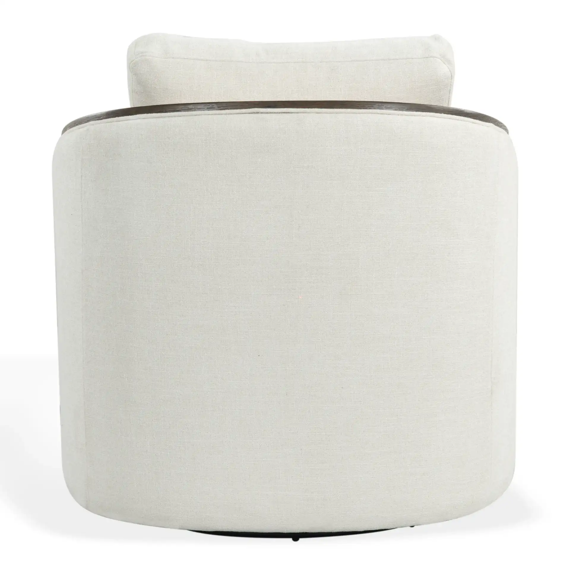 Higgins Swivel Chair in Ivory / Dark Brown, detail view