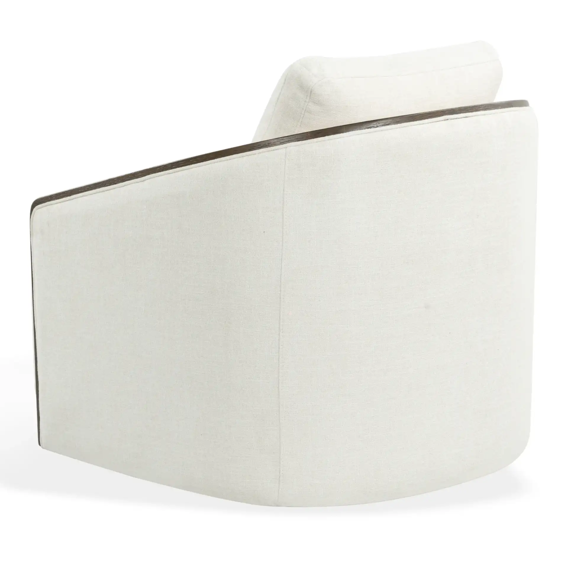Higgins Swivel Chair in Ivory / Dark Brown, detail view
