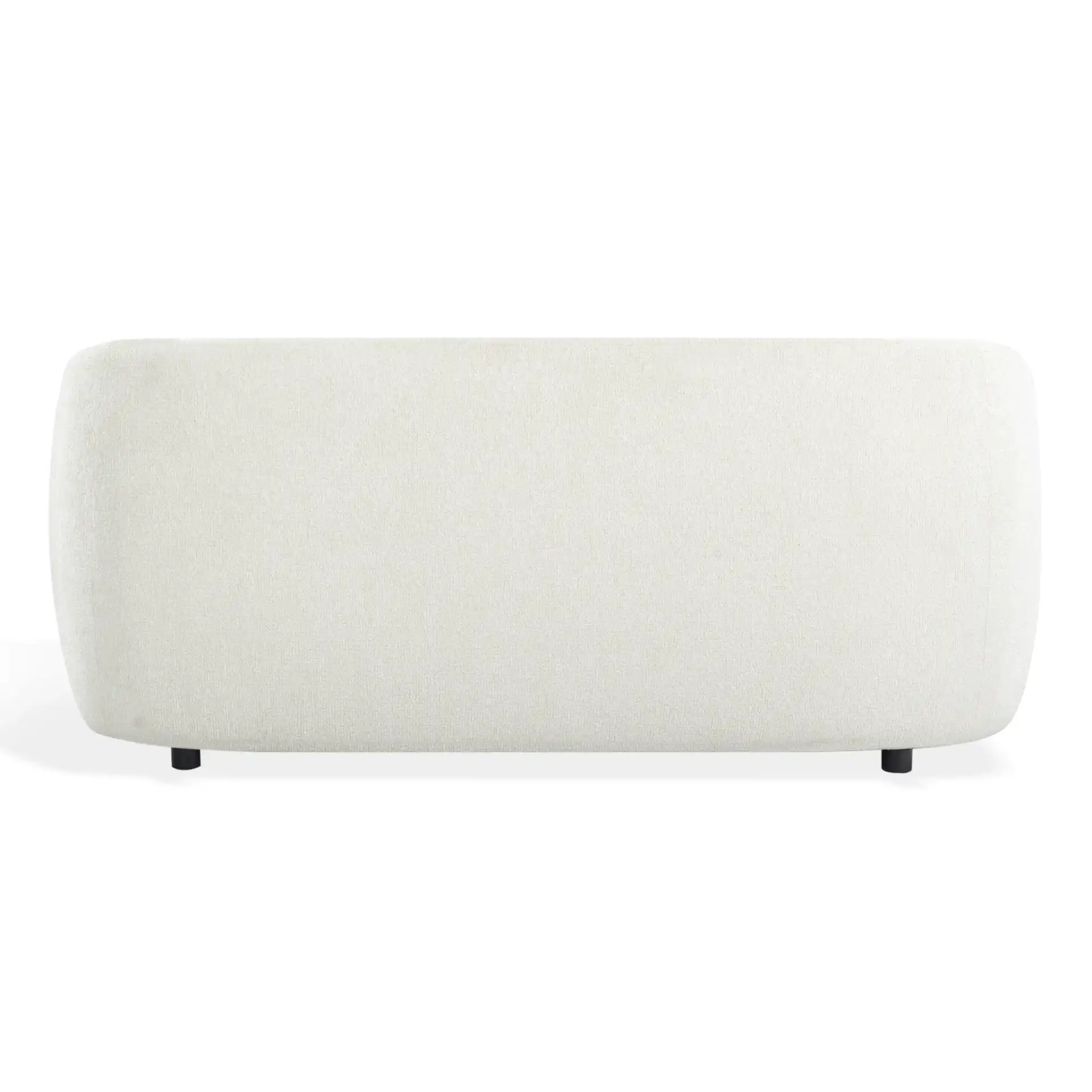 Emeline Chenille Sofa in Ivory, detail view