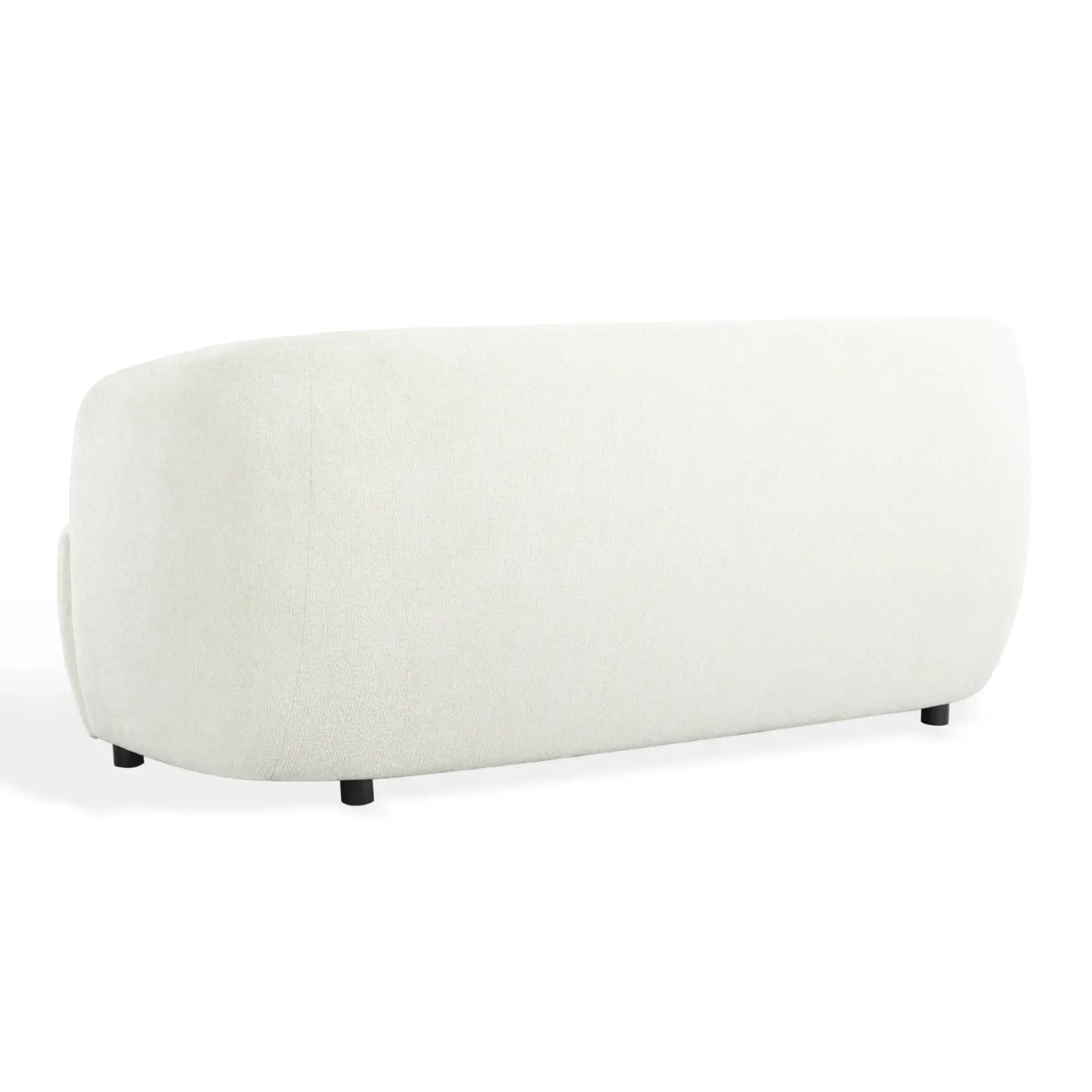 Emeline Chenille Sofa in Ivory, detail view
