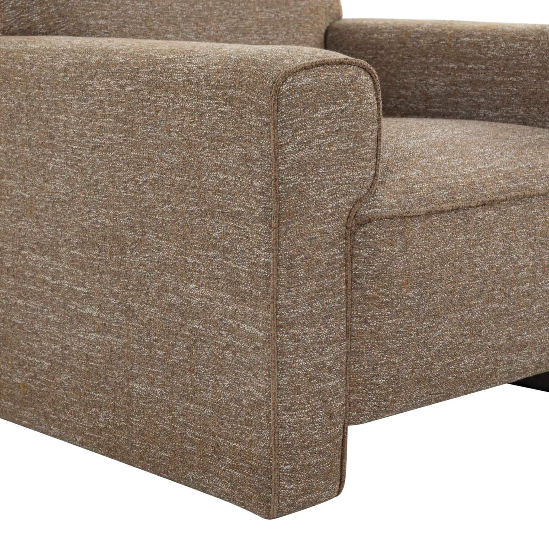 Benecito Boucle Blend Accent Chair in Brown, detail view