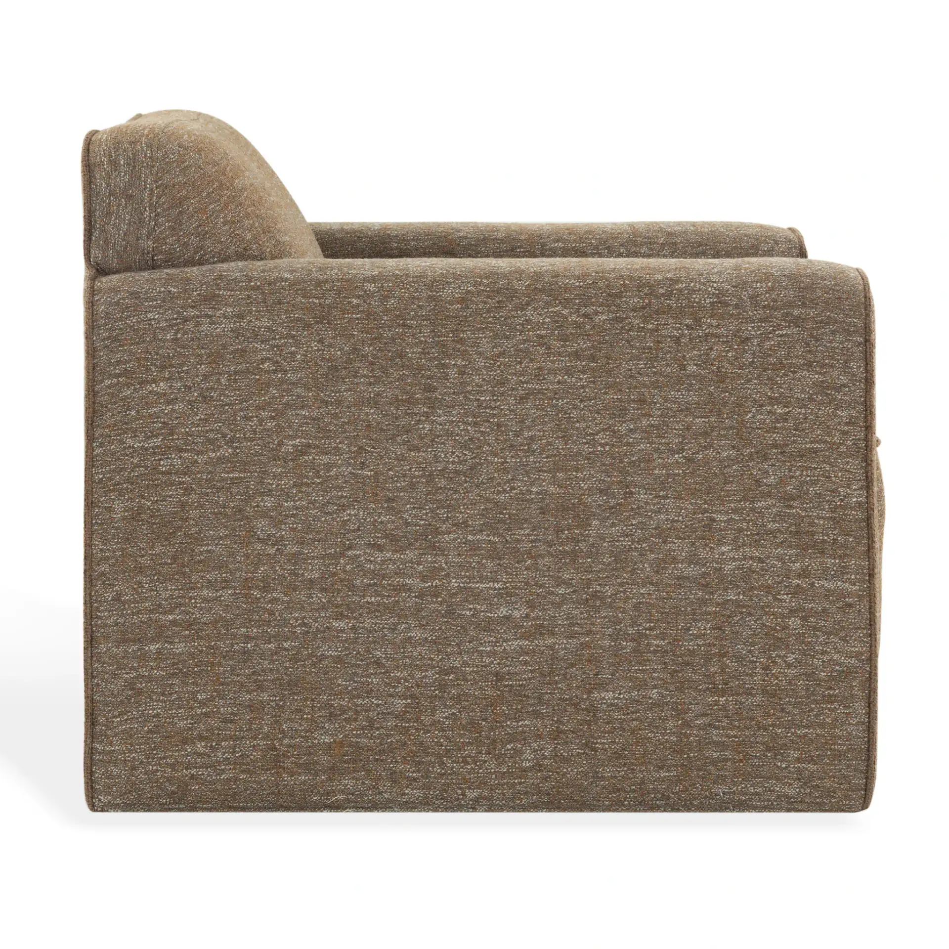Benecito Boucle Blend Accent Chair in Brown, detail view