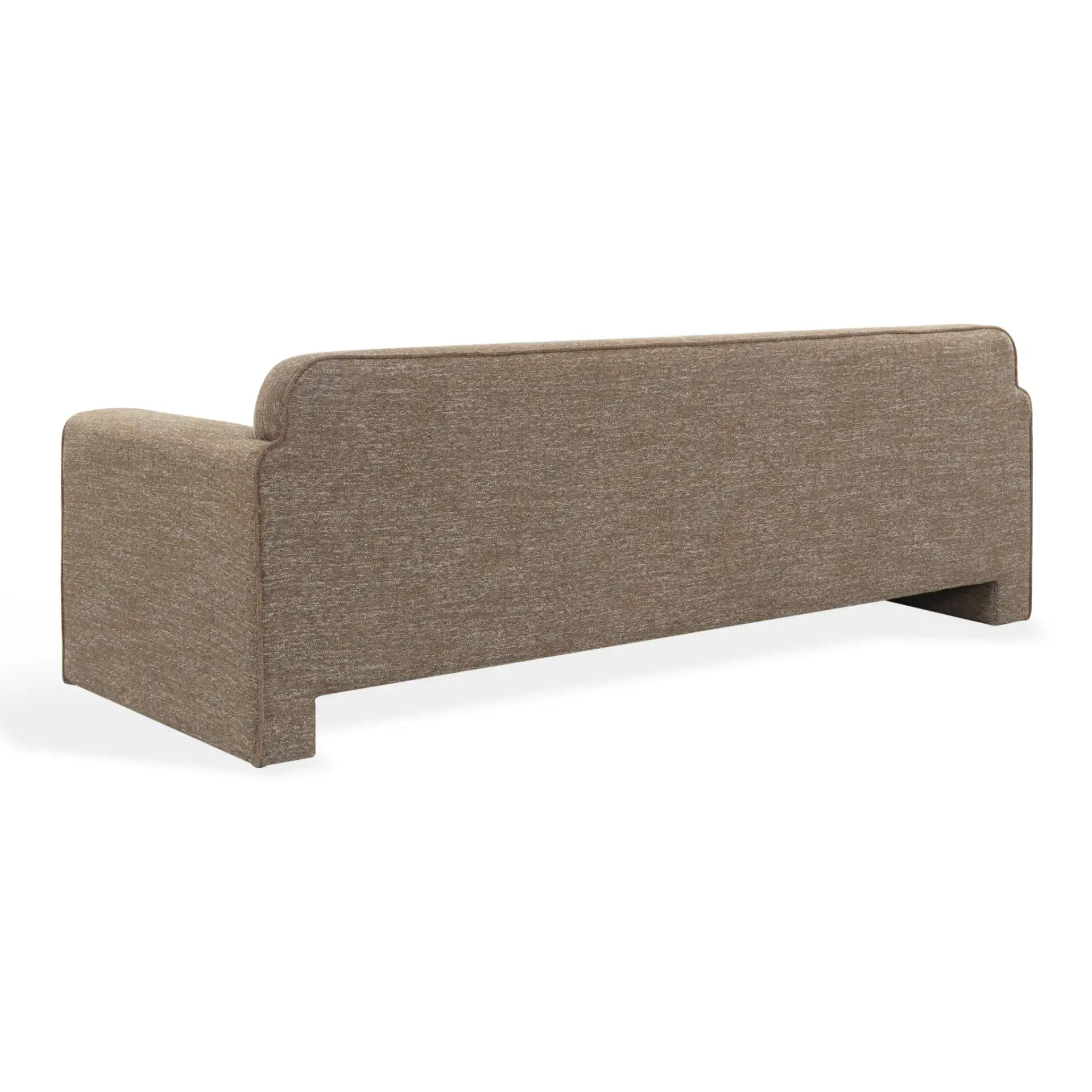 Benecito Boucle Blend Sofa in Brown, detail view