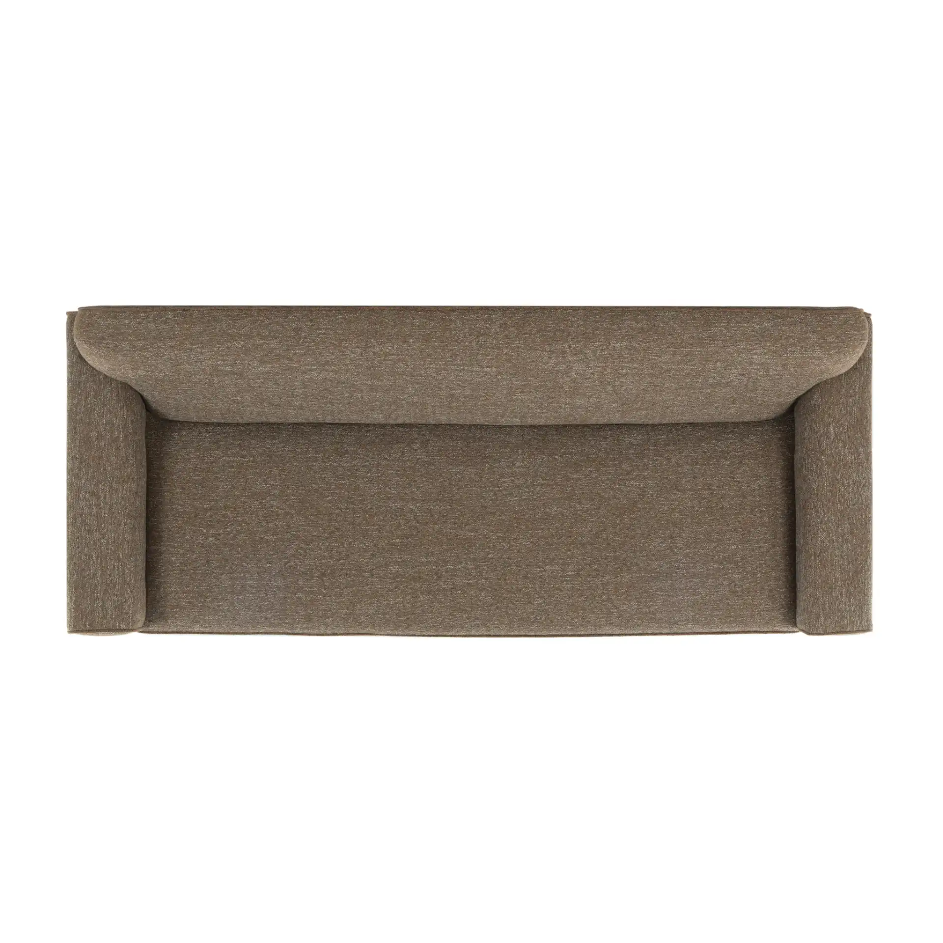 Benecito Boucle Blend Sofa in Brown, detail view