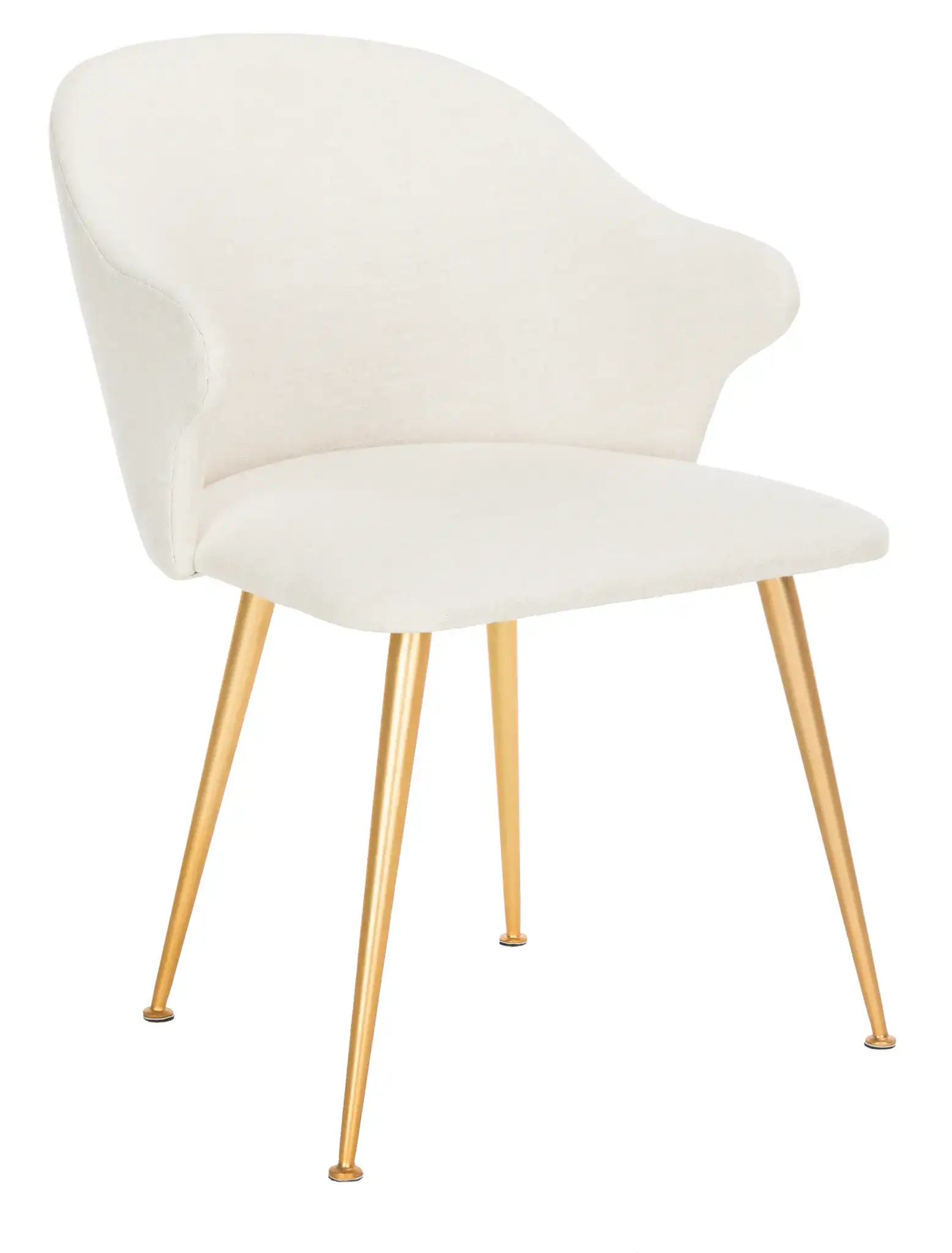 Edmond Arm Chair in Light Gray / Gold