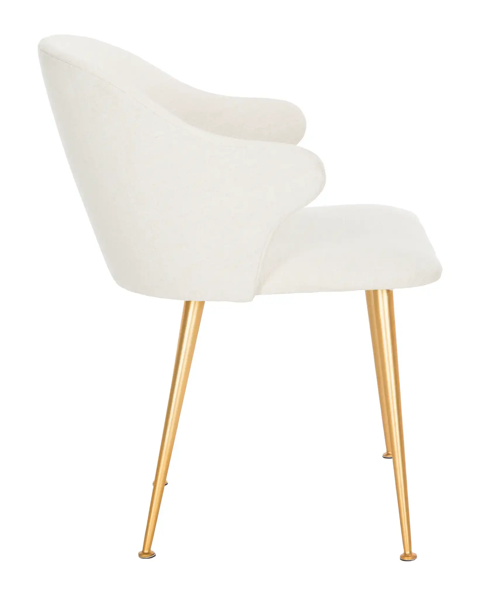 Edmond Arm Chair in Light Gray / Gold, detail view