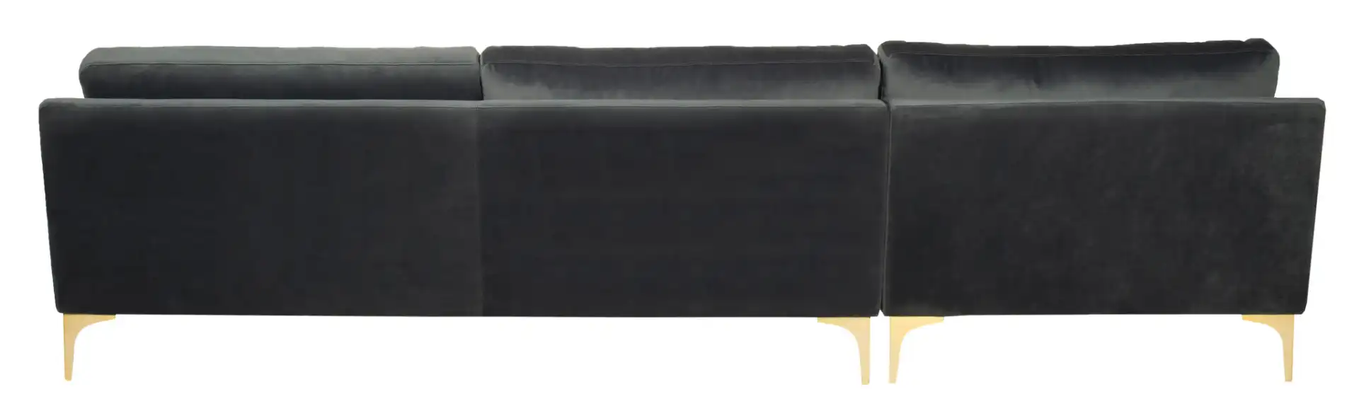 Brayson Chaise Sectional Sofa in Dark Grey, detail view