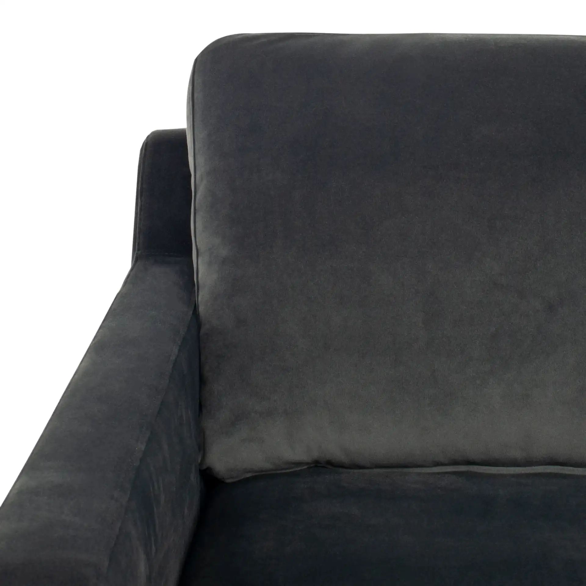 Brayson Chaise Sectional Sofa in Dark Grey in a styled room