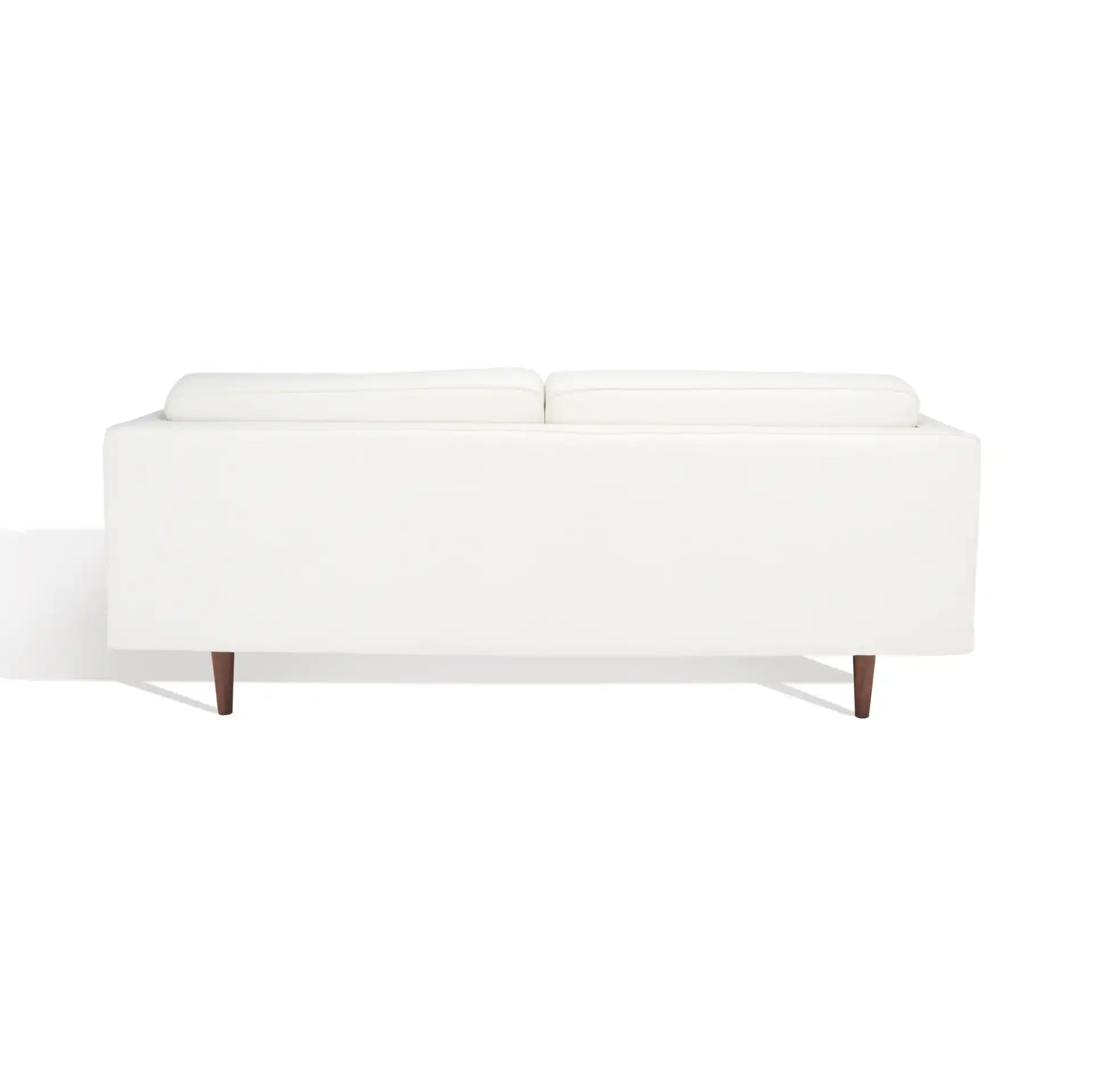 Hurley Mid-Century Sofa in White, detail view