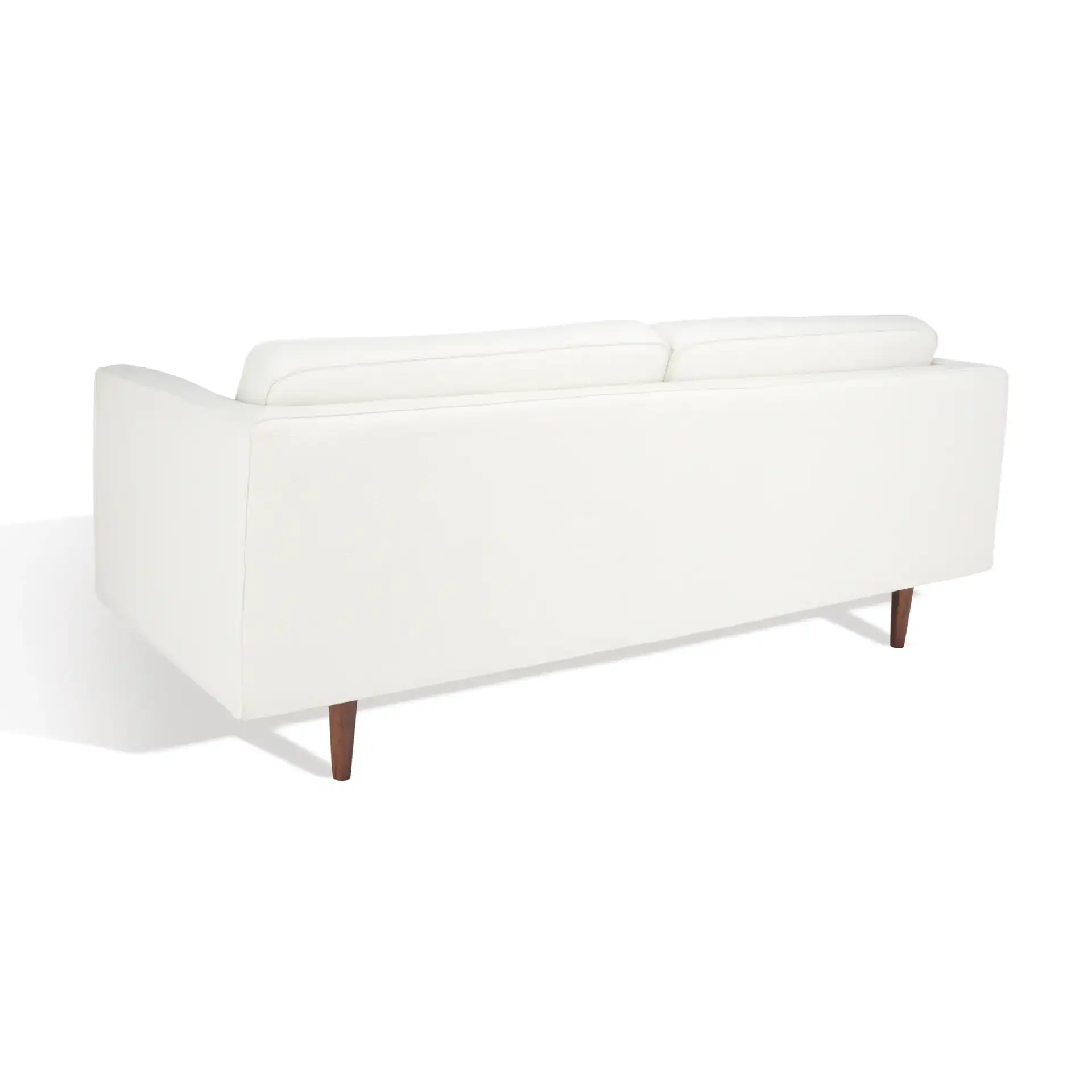 Hurley Mid-Century Sofa in White, detail view