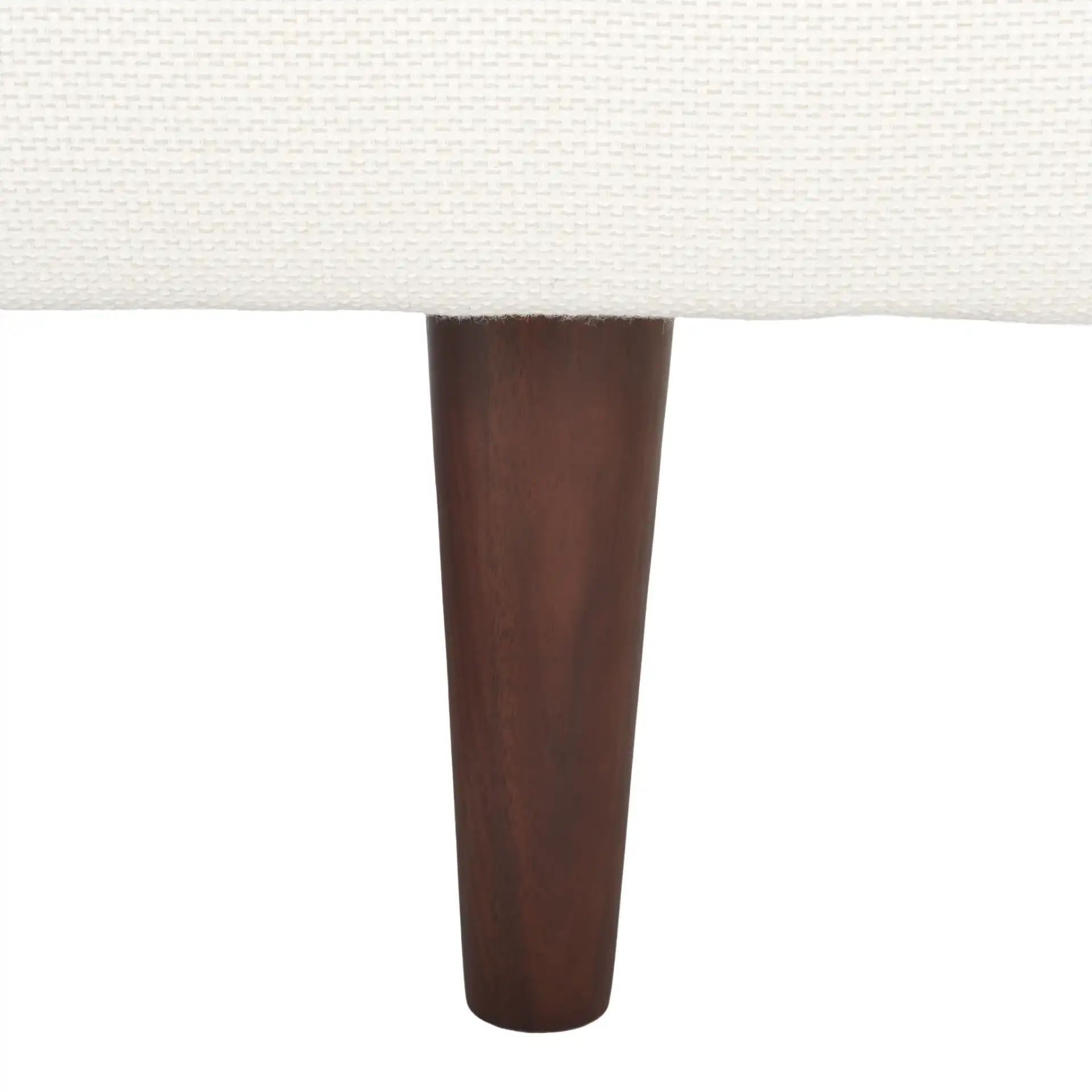 Hurley Mid-Century Sofa in White, detail view