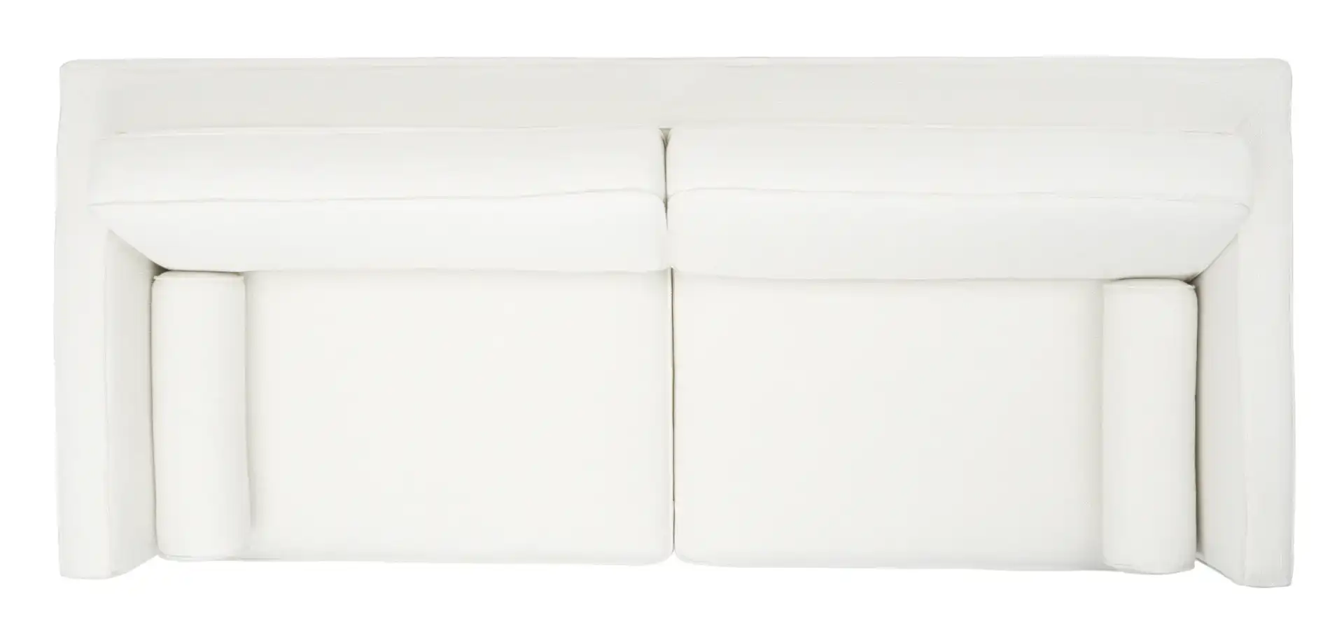 Hurley Mid-Century Sofa in White, detail view