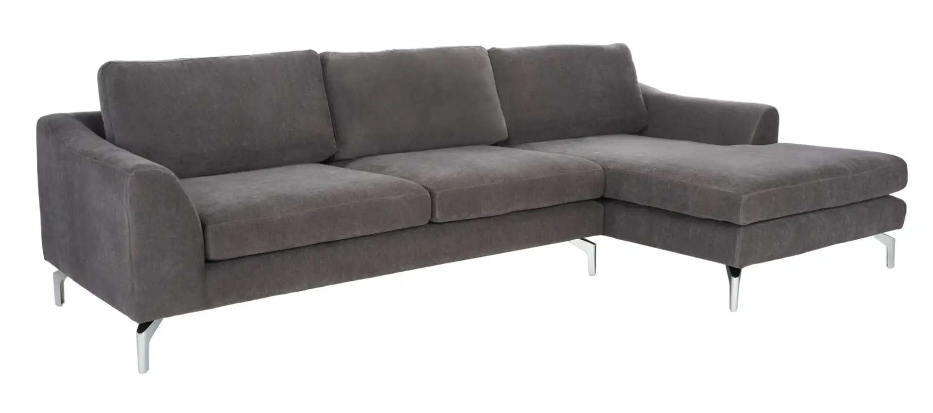 Nicholsen Modern Sofa in Anthracite, detail view
