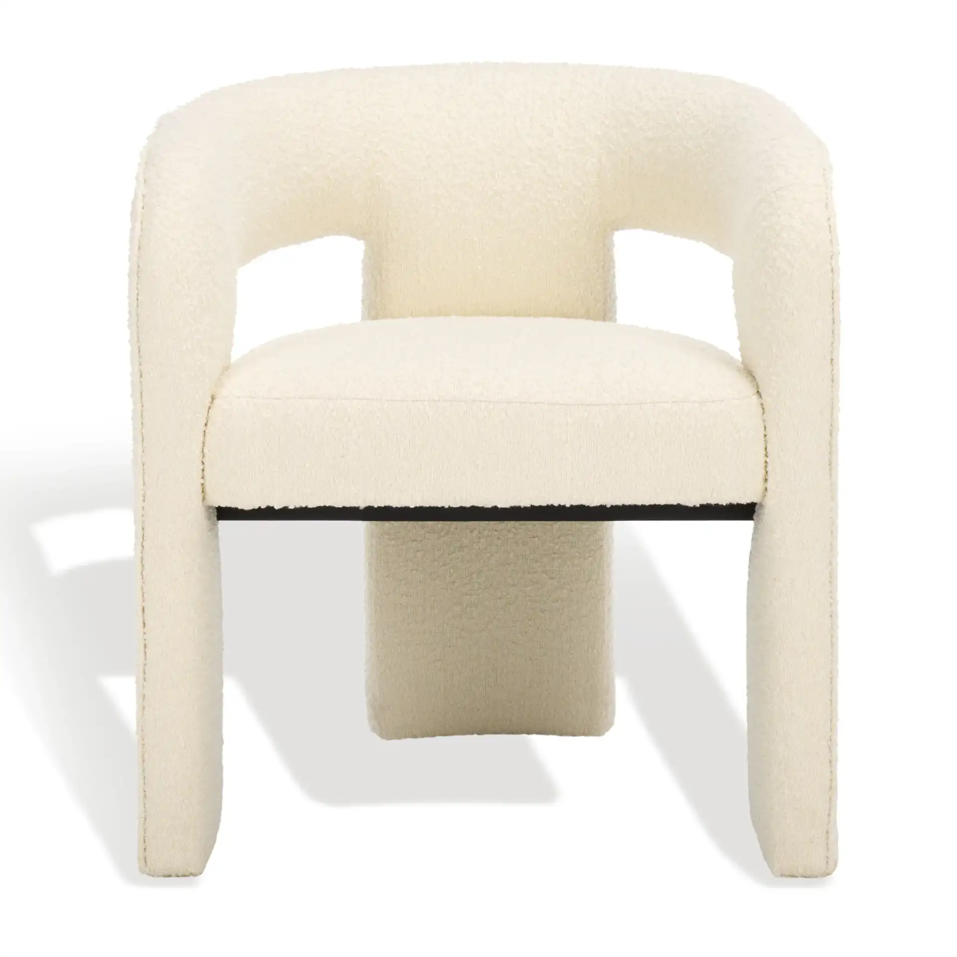 Catharia Three-Leg Dining Chair in Brown, detail view