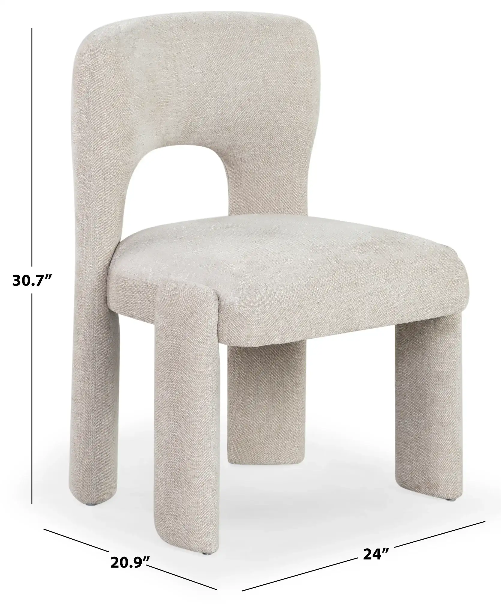 Tamlyn Dining Chair in Beige, detail view