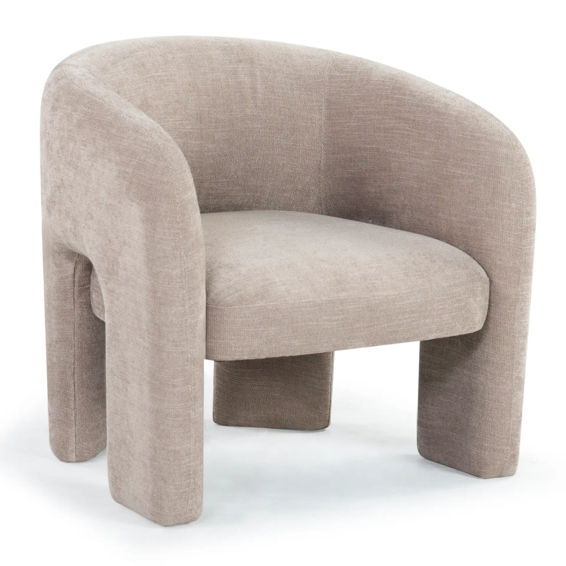 Tamlyn Accent Chair in Light Brown, detail view