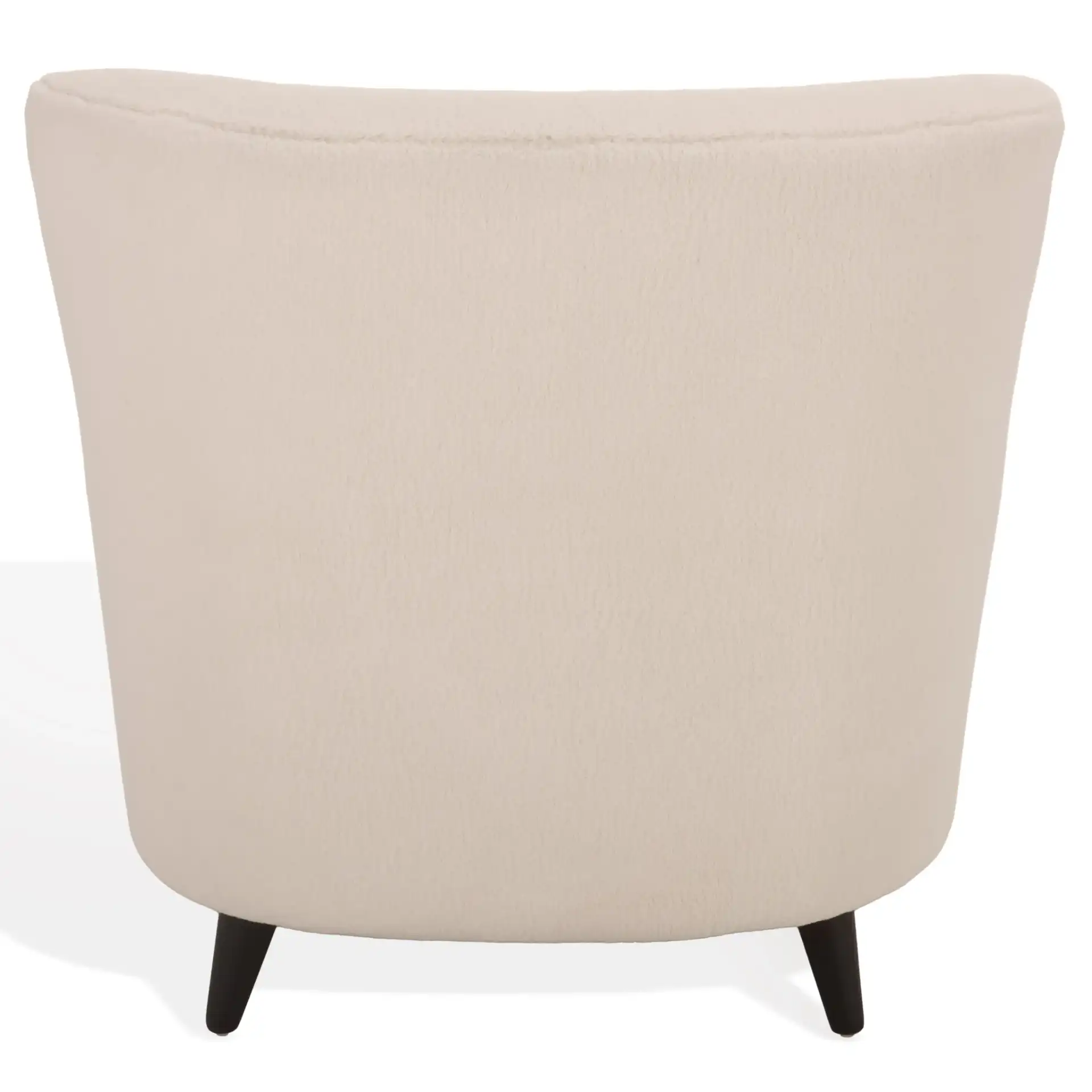 Rayanne Teddy Large Modern Wingback Chair in Ivory, detail view