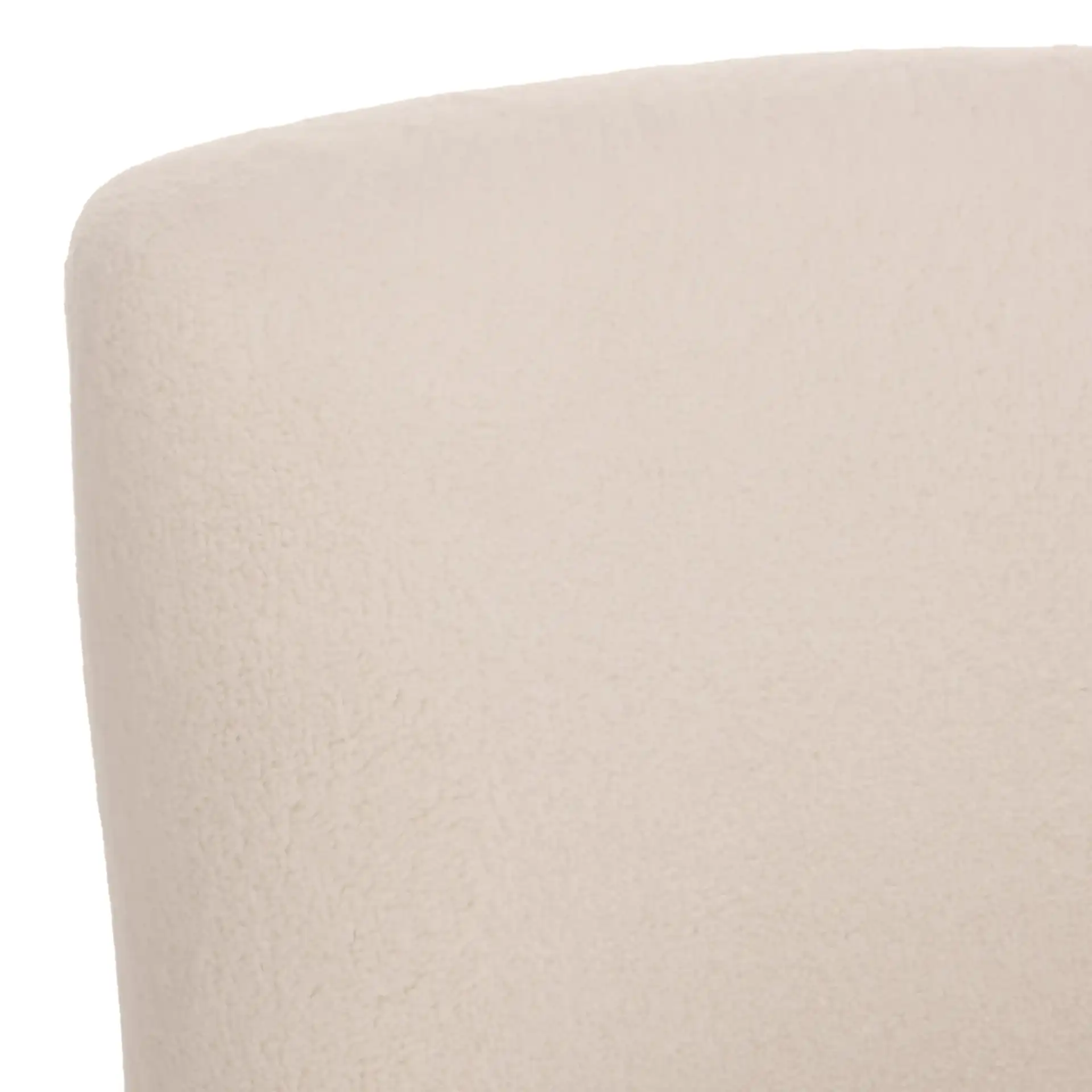 Rayanne Teddy Large Modern Wingback Chair in Ivory in a styled room