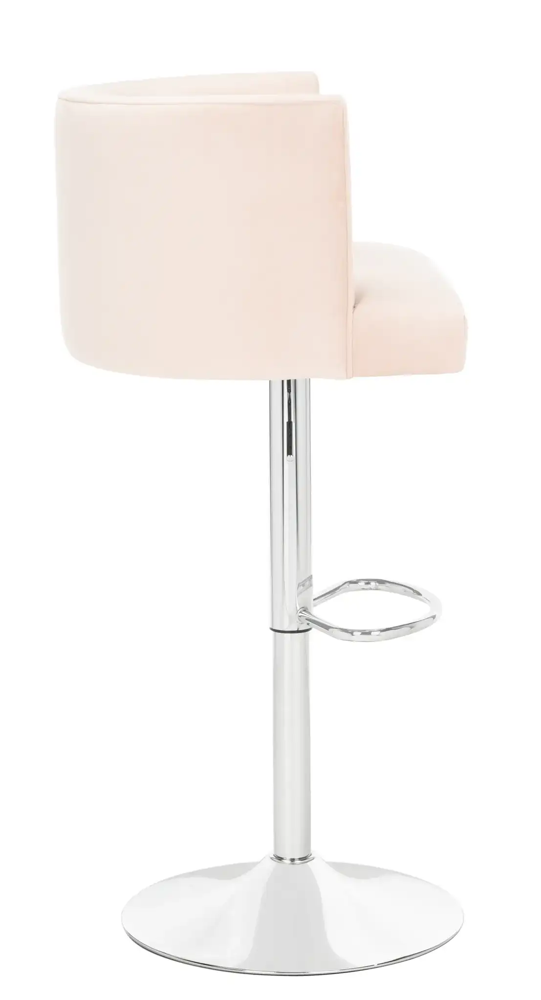 Zayna Adjustable Barstool in Light Gray, detail view