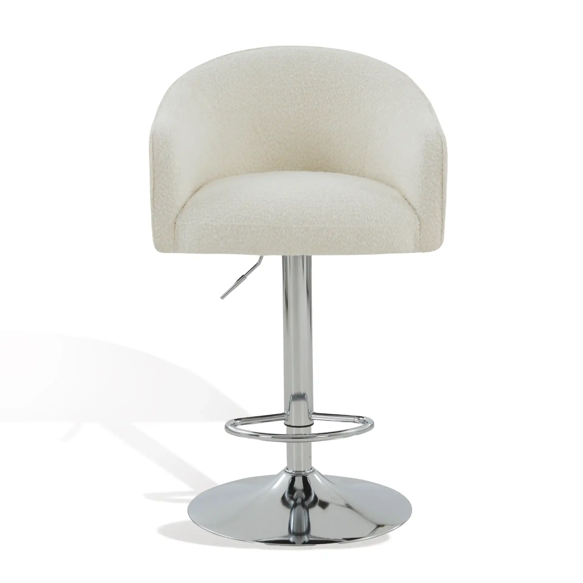 Ellsworth Adjustable Barstool in Light Gray, detail view