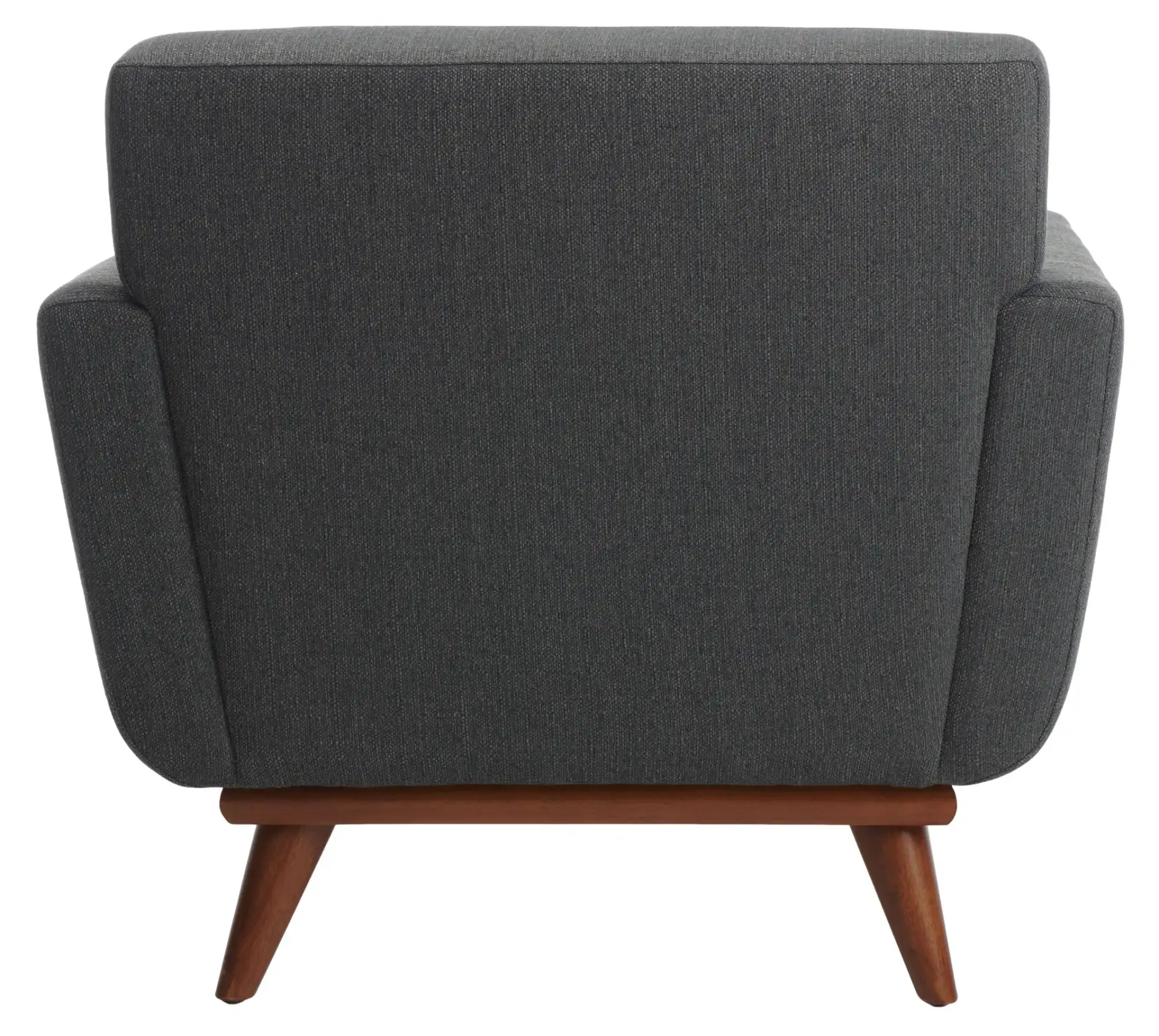 Opal Linen Tufted Arm Chair in Slate Gray, detail view