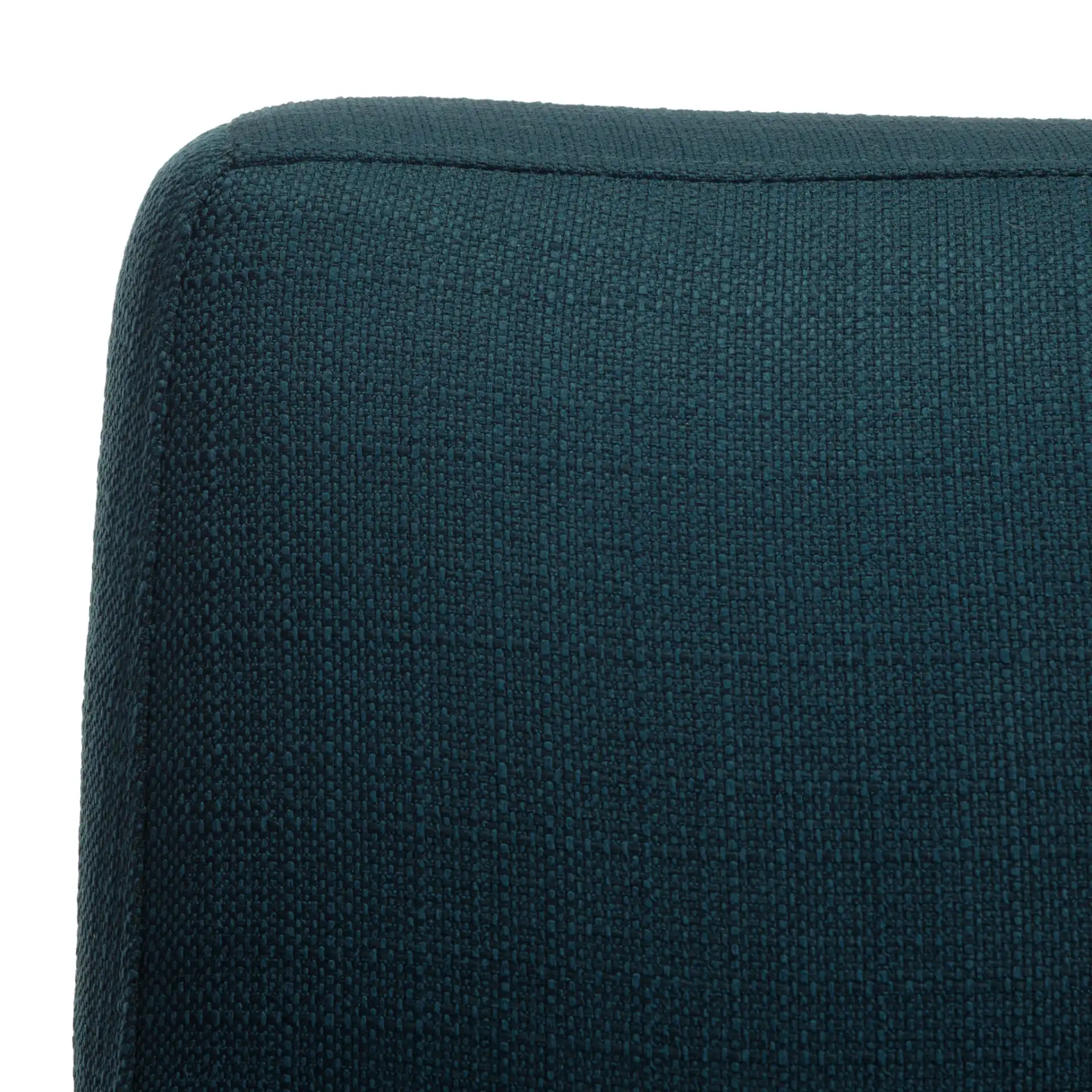 Opal Linen Tufted Arm Chair in Slate Gray in a styled room