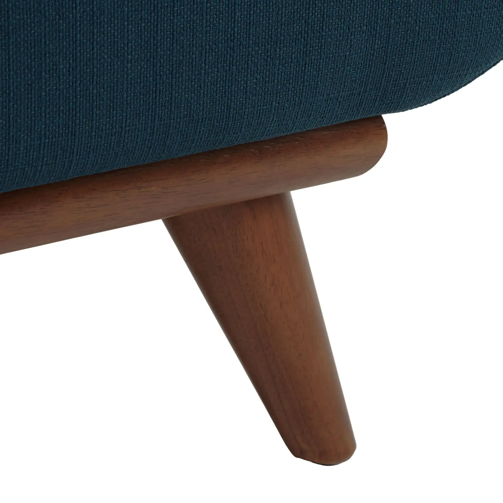 Opal Linen Tufted Arm Chair in Slate Gray, detail view