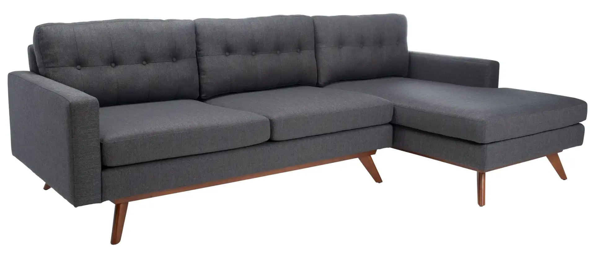Gneiss Modern Sectional Sofa in Slate / Grey, detail view