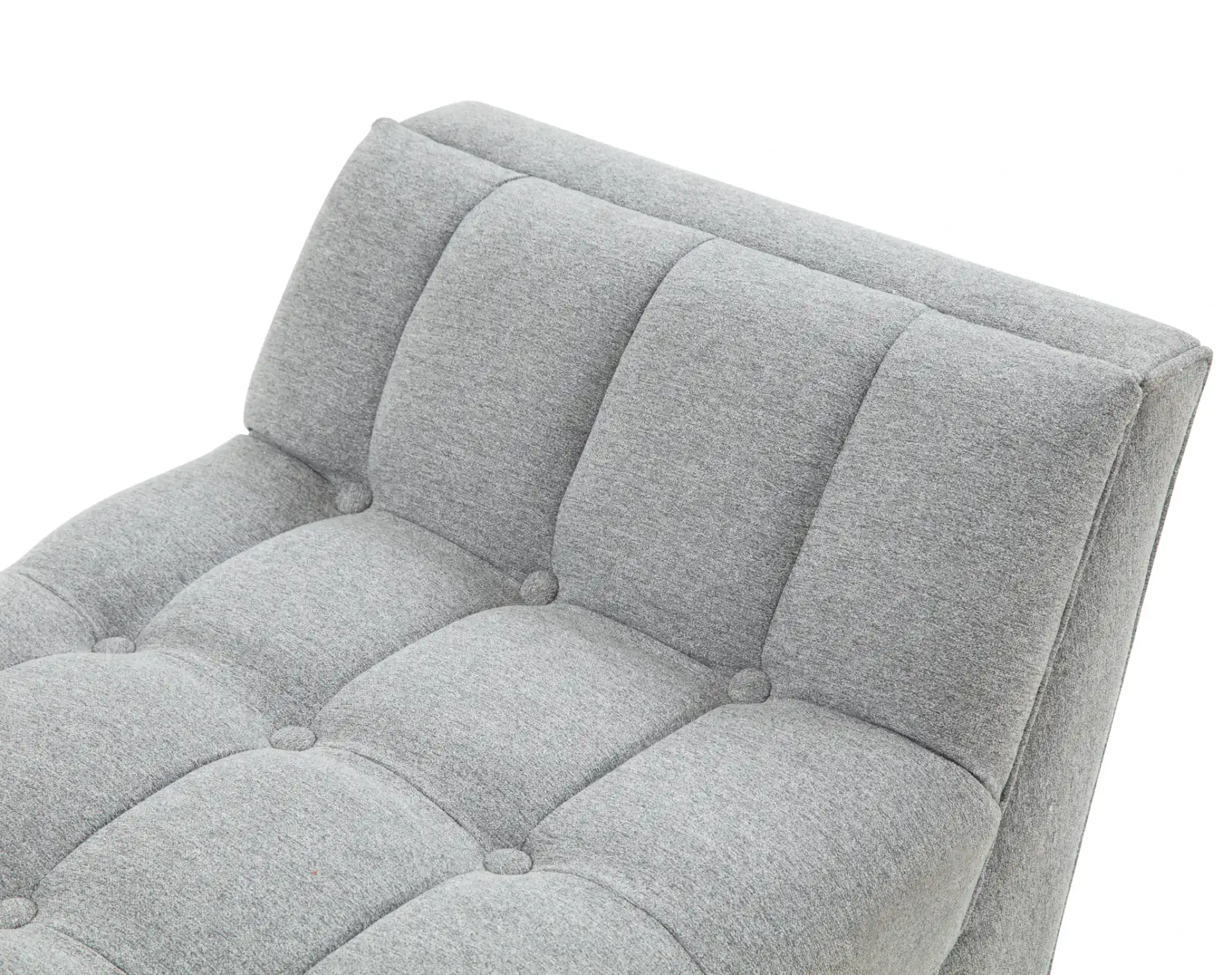 Damian Tufted Bench in Light Gray in a styled room