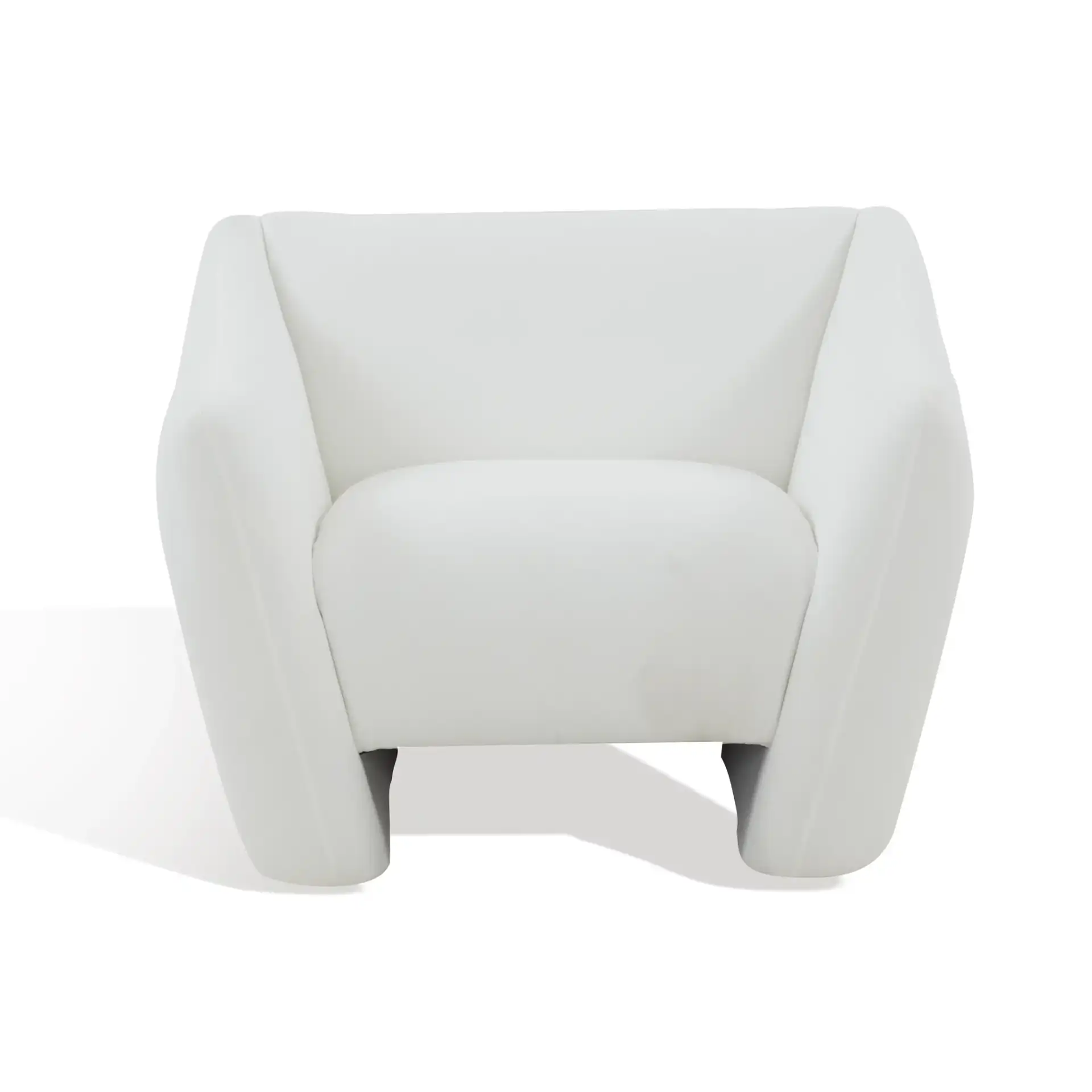 Stefanie Modern Accent Chair in Light Gray, detail view