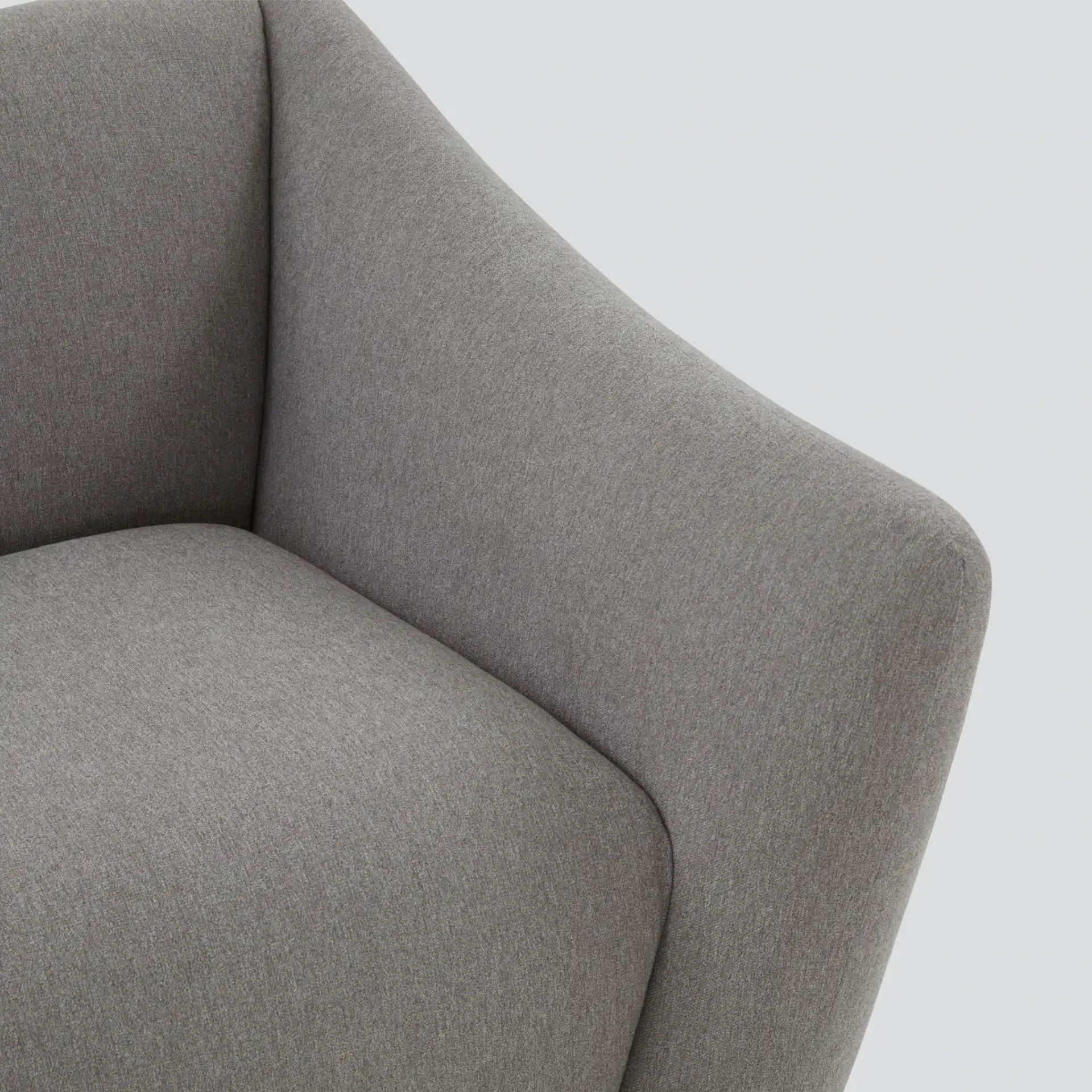 Stefanie Modern Accent Chair in Light Gray in a styled room