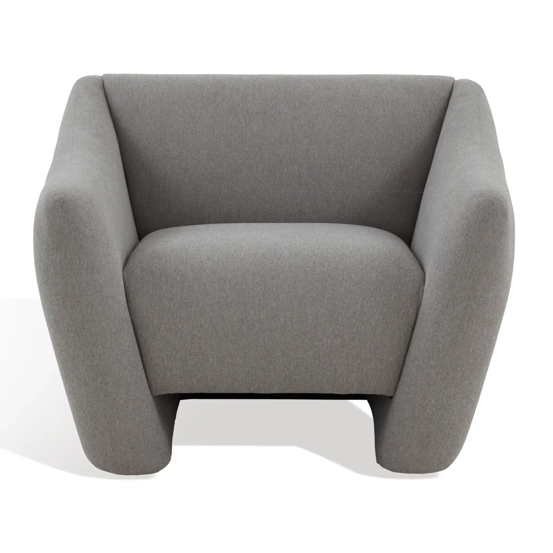Stefanie Modern Accent Chair in Light Gray, detail view