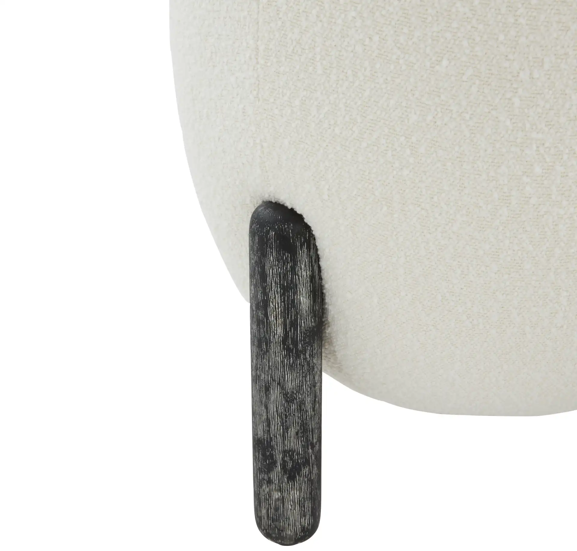 Clarabella Upholstered Ottoman in Brown / Black in a styled room