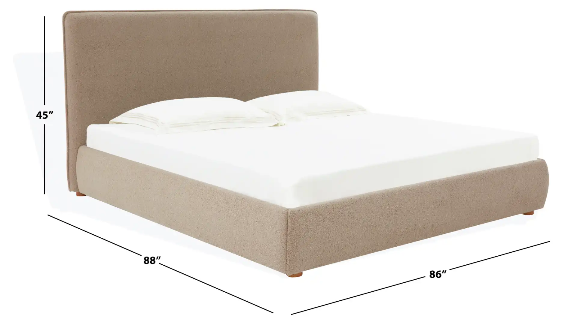 Callahan Bed in Brown / Walnut, detail view