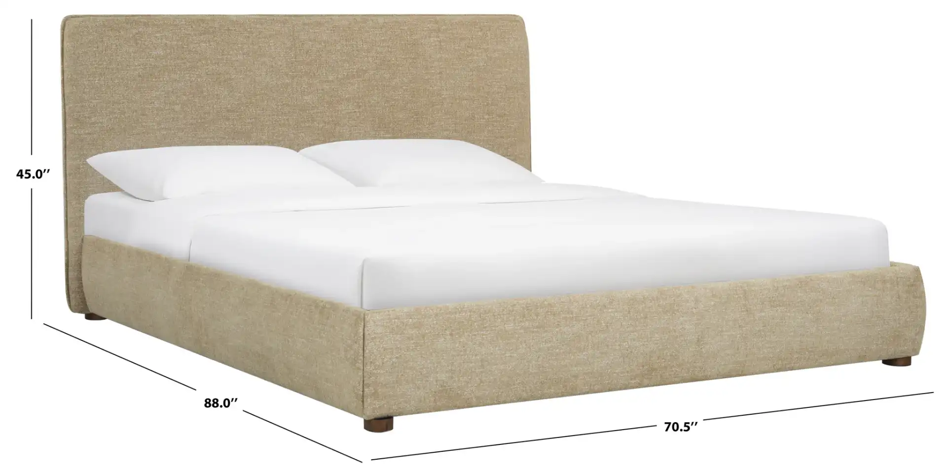 Callahan Bed in Brown / Walnut, detail view