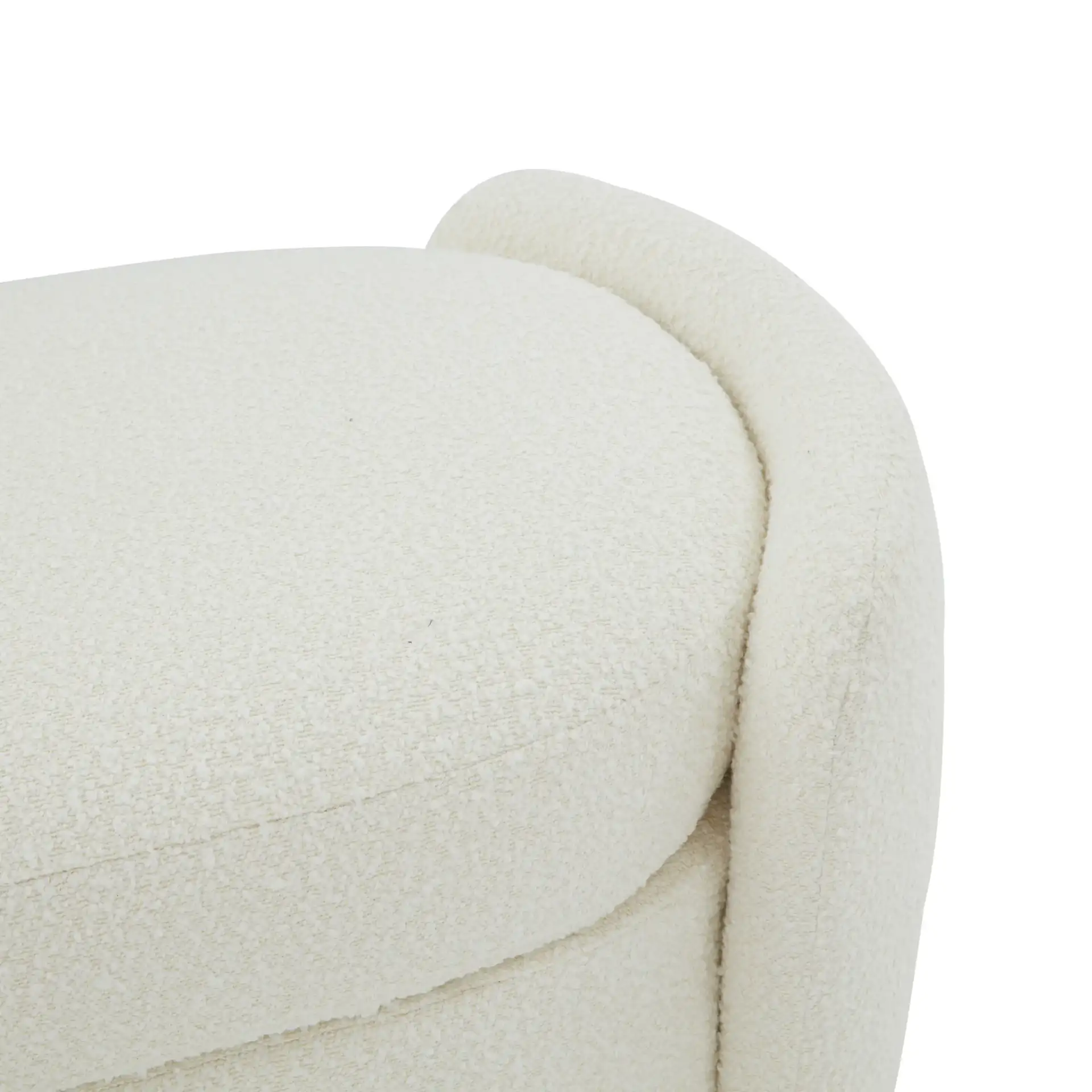 Danianna Boucle Bench in Light Brown in a styled room