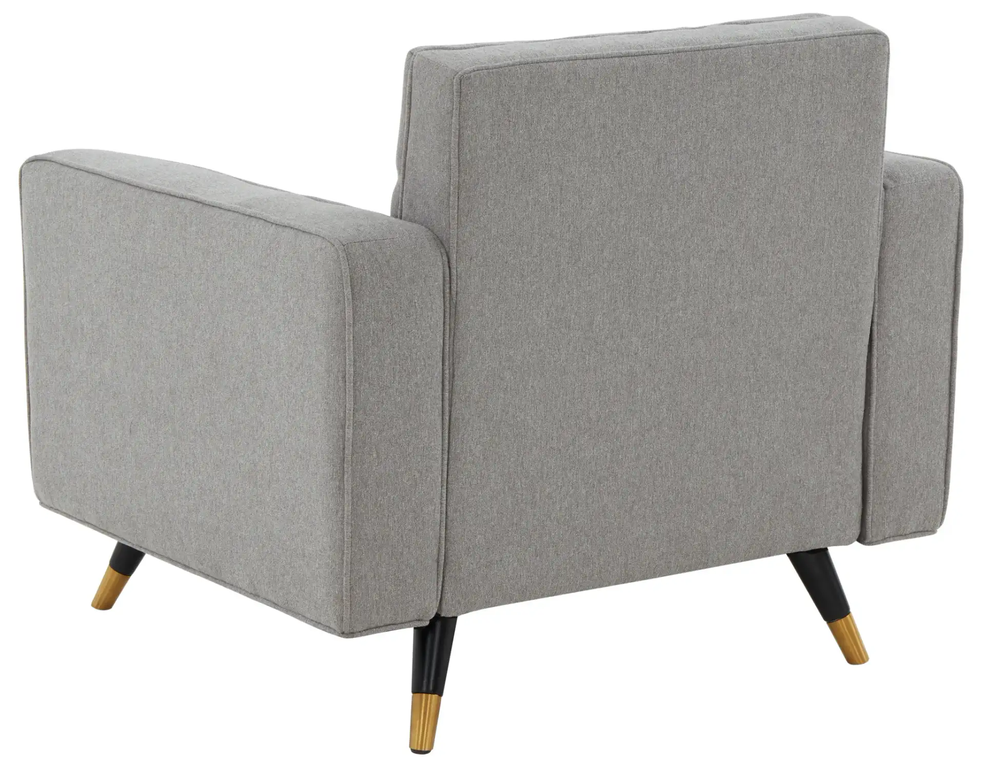 Bradson Tufted Back Accent Chair in Light Gray / Black, detail view